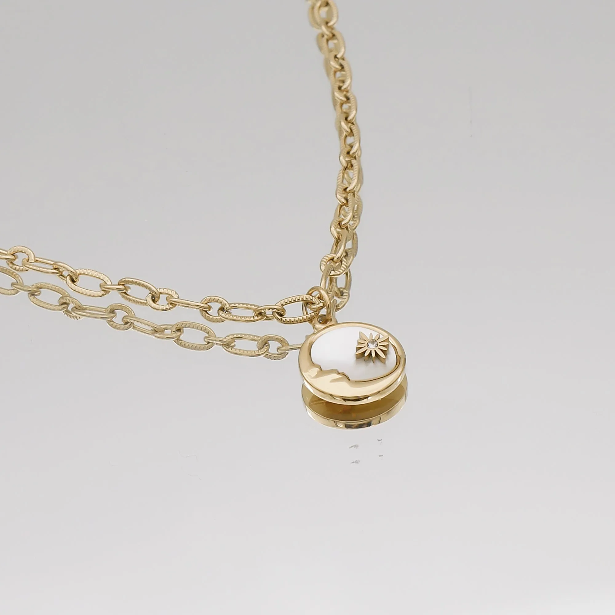 Selene Opal Moon Necklace sold by PRYA product image thumbnail 2