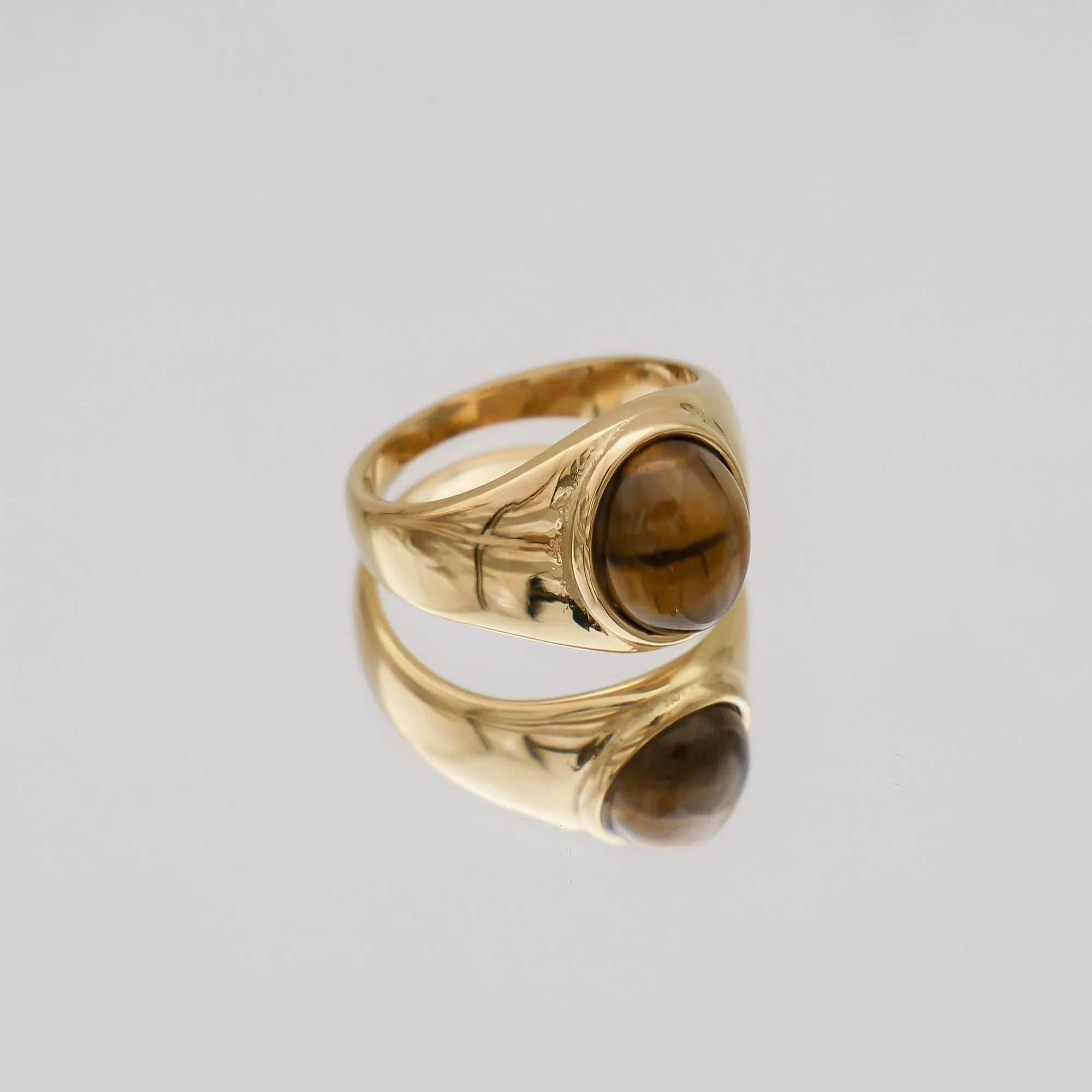 Amber Tiger Eye Signet Ring sold by PRYA