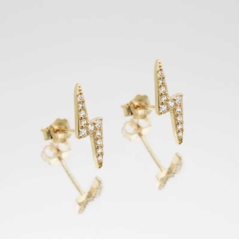 Lightning Bolt Stud Earrings sold by PRYA