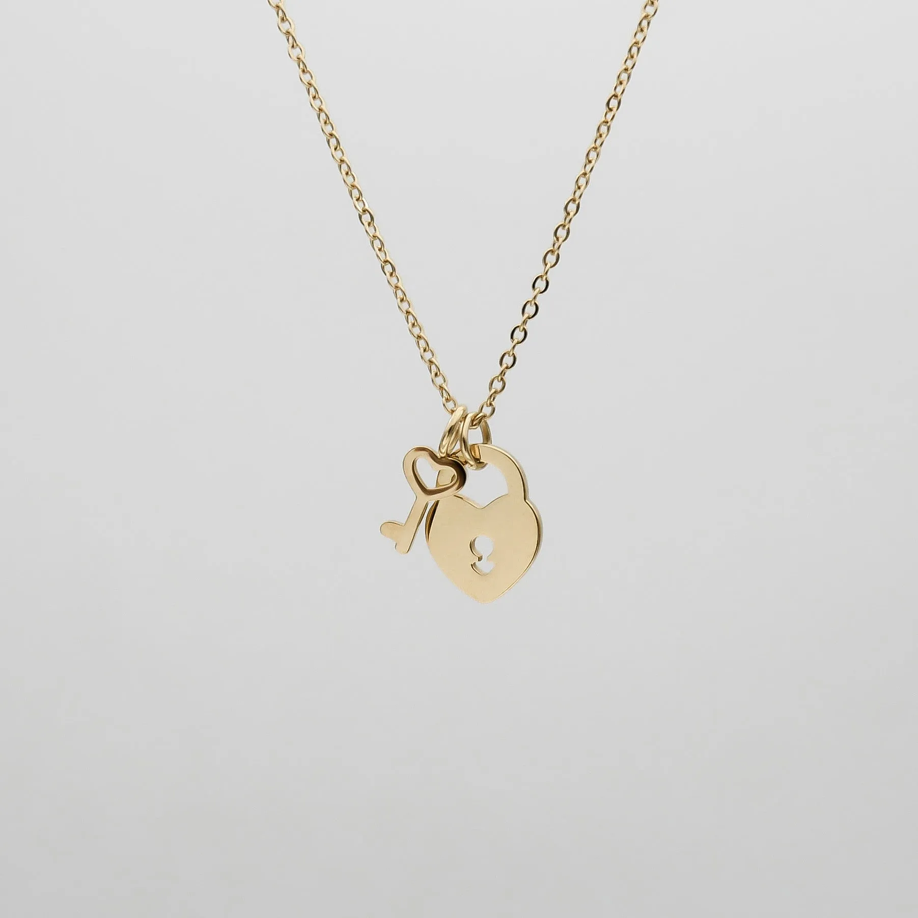 Akira Lock & Key Layered Necklace sold by PRYA product image thumbnail 4
