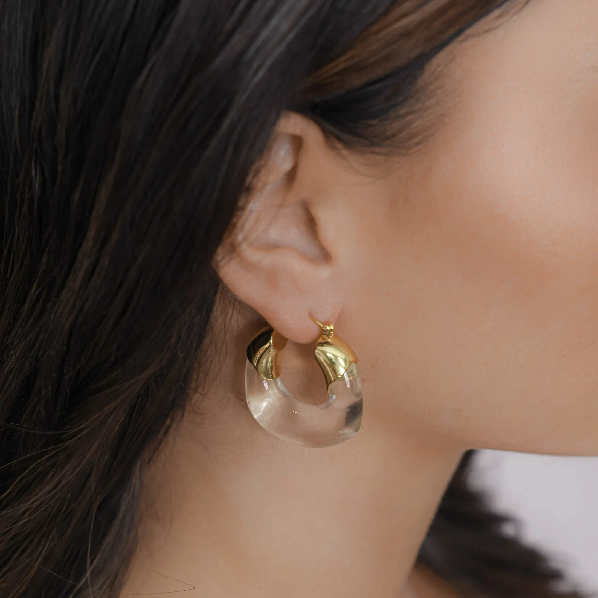Celine Clear Earrings sold by PRYA product image thumbnail 2