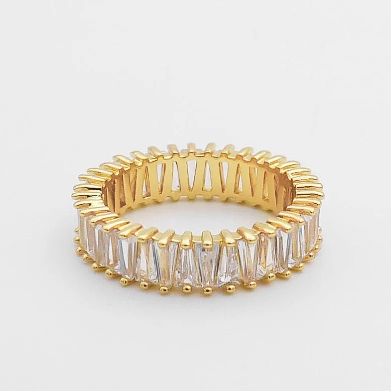 Anna Baguette Cut CZ Ring | Gold sold by PRYA product image thumbnail 3