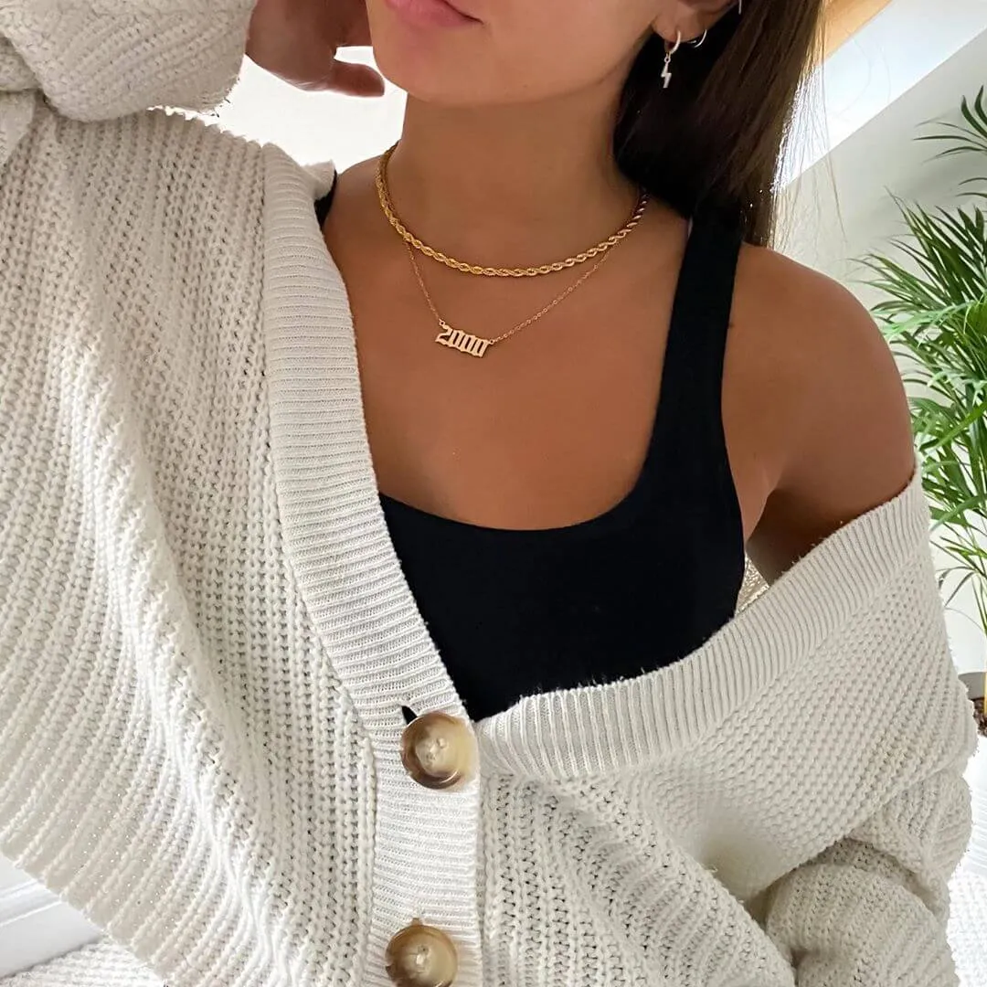 Birth Year Necklace sold by PRYA product image thumbnail 3