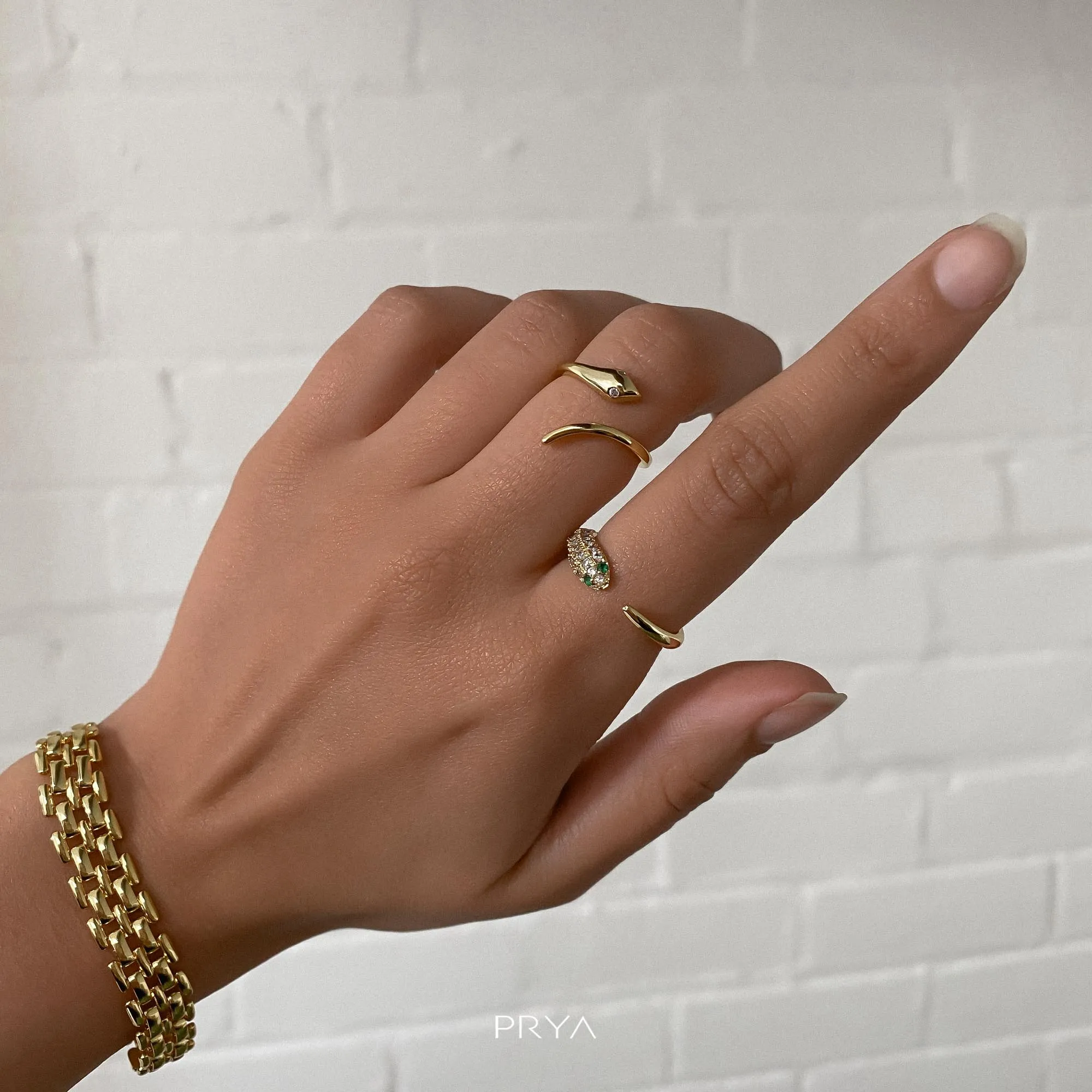 Emmy Adjustable Snake Ring sold by PRYA product image thumbnail 2