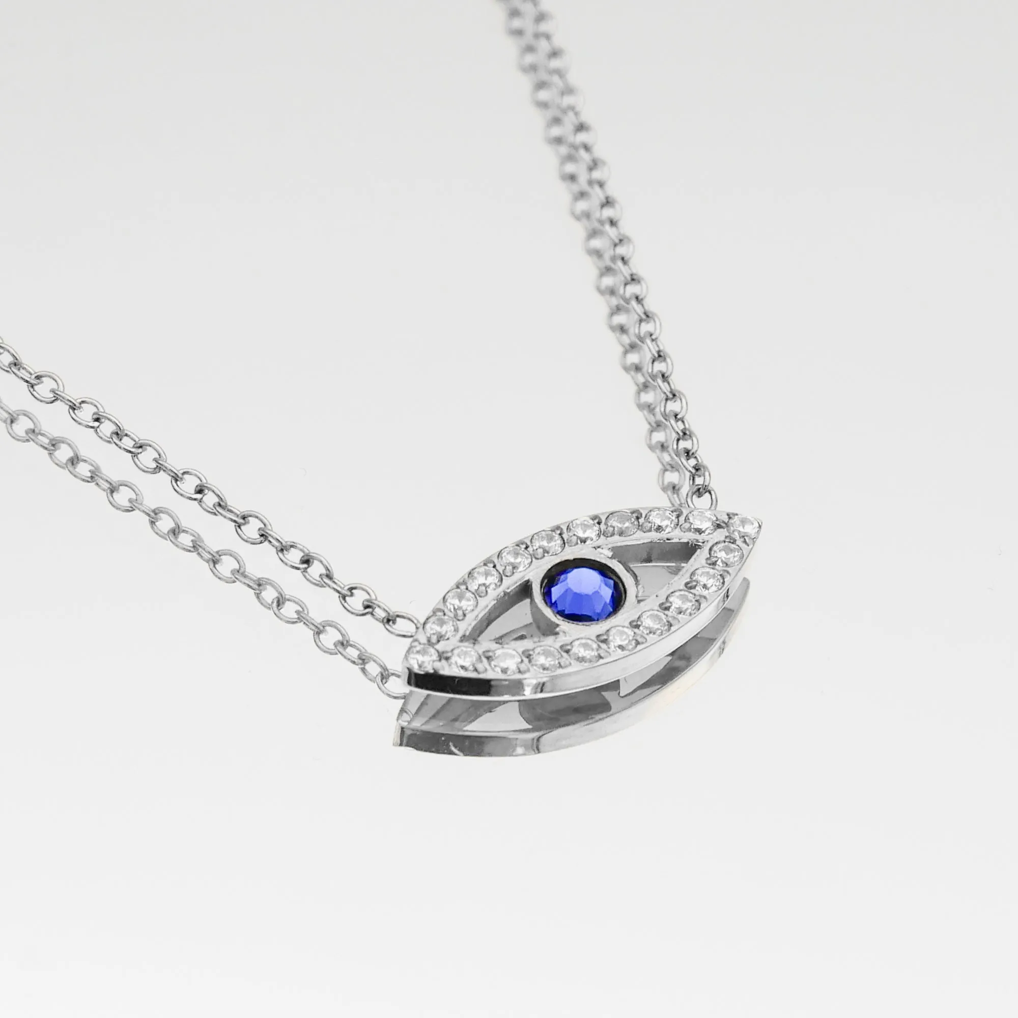 Rhea CZ Eye Necklace sold by PRYA product image thumbnail 3