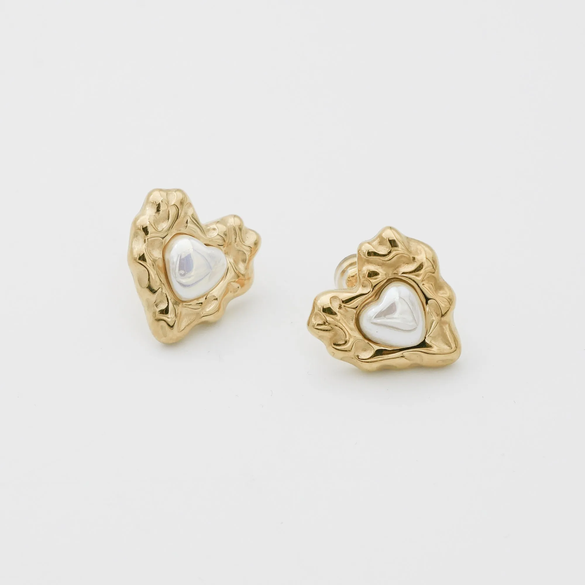 Amber Heart & Pearl Earrings sold by PRYA product image thumbnail 4
