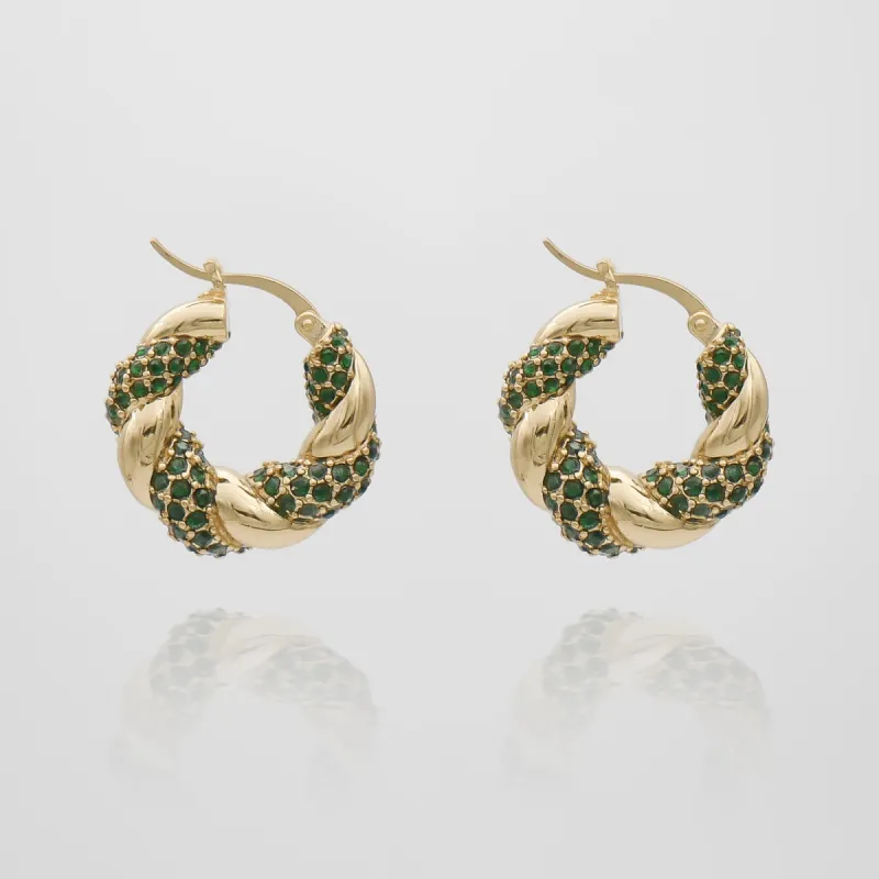 Gia Twisted Earrings sold by PRYA