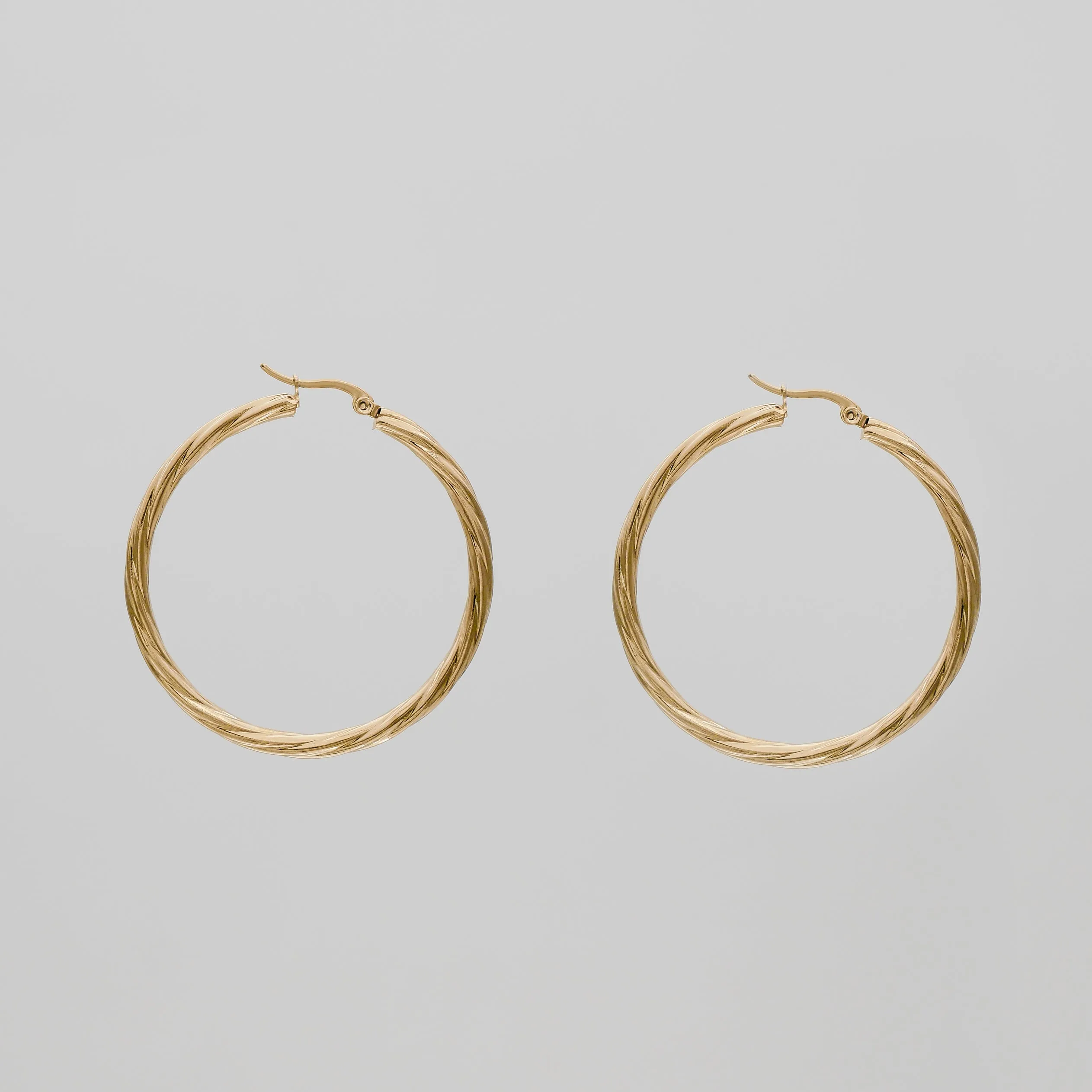 Sara Gold Hoops sold by PRYA product image thumbnail 5