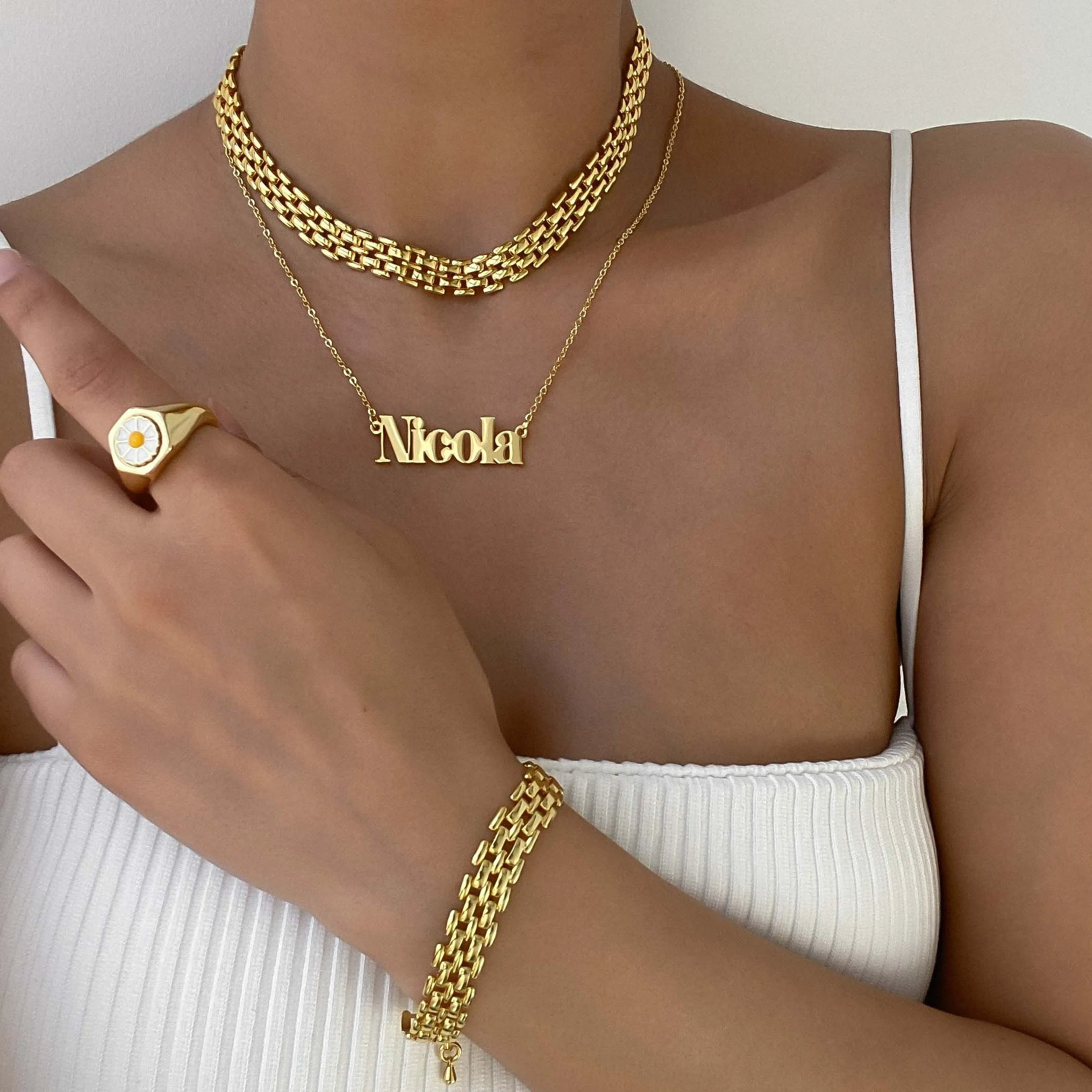 Brooklyn Custom Name Necklace sold by PRYA product image thumbnail 2