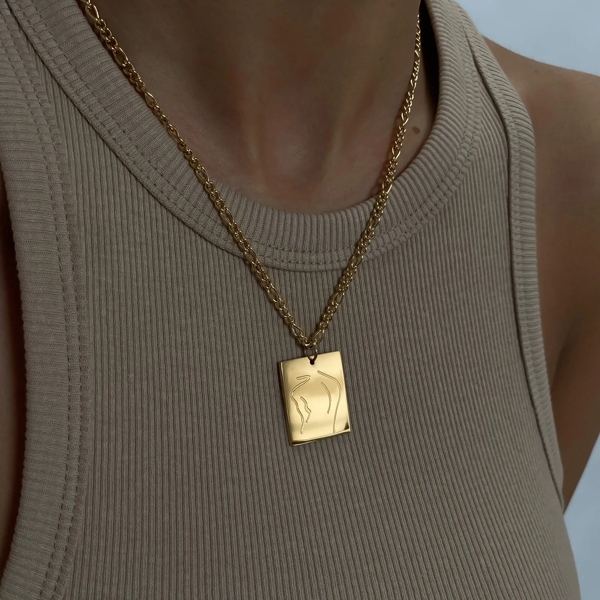 Tanya Figure Tablet Necklace sold by PRYA product image thumbnail 2