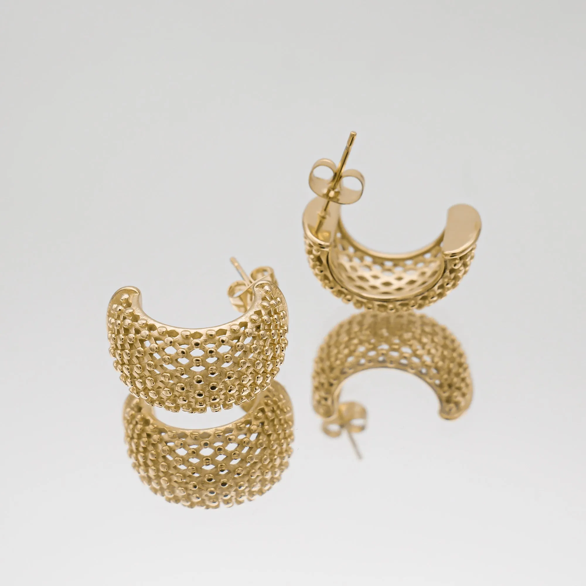 Hollie Half Hoop Earrings sold by PRYA product image thumbnail 3