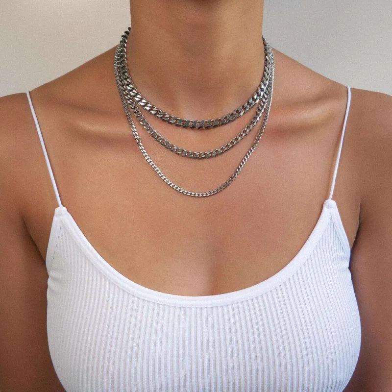 Classic Cuban Chain Silver sold by PRYA