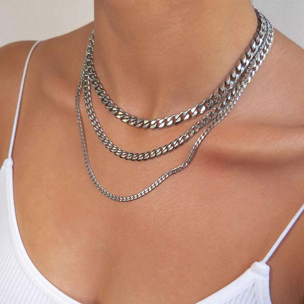 Classic Cuban Chain Silver sold by PRYA product image thumbnail 4