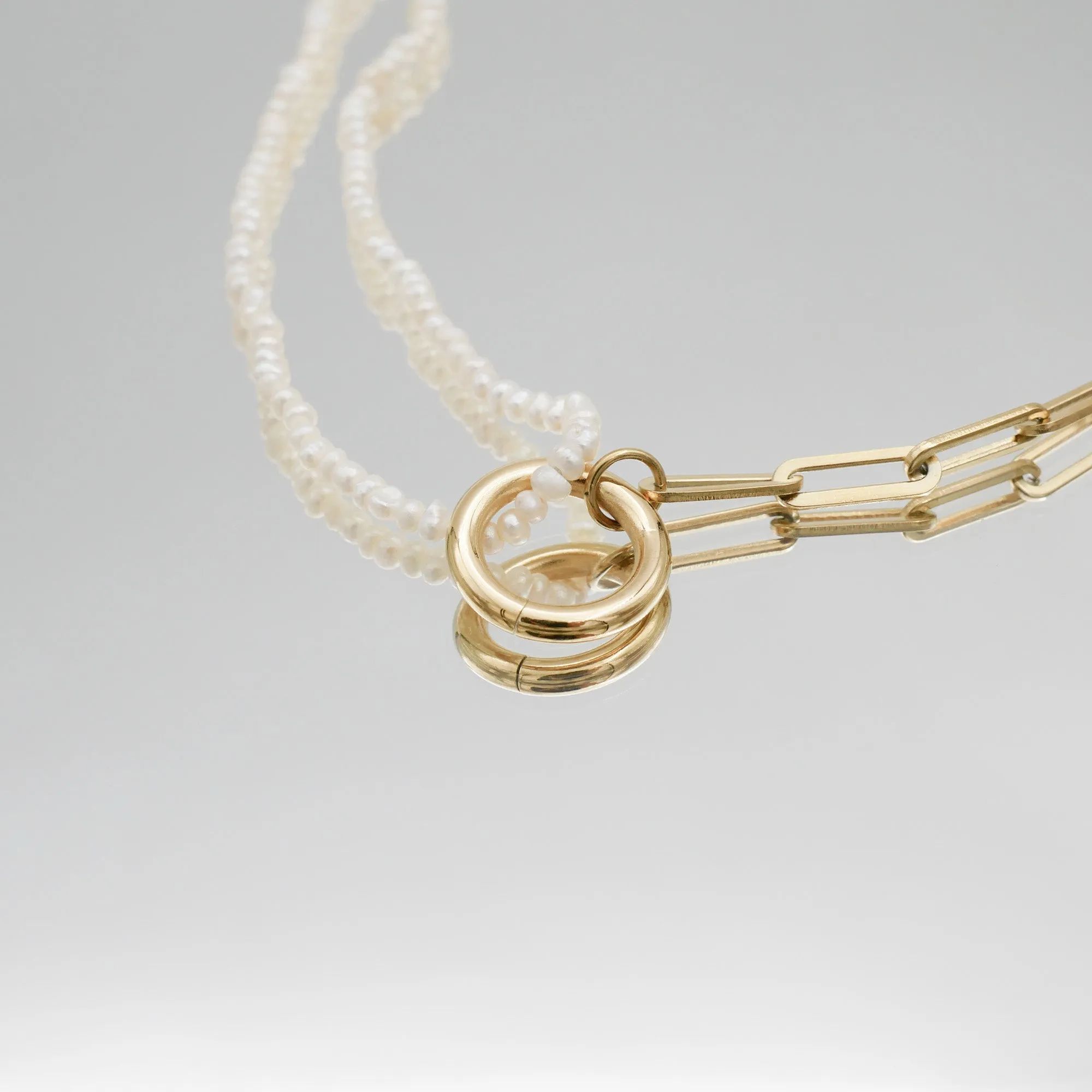 Naomi Pearl Paperlink Necklace sold by PRYA product image thumbnail 2