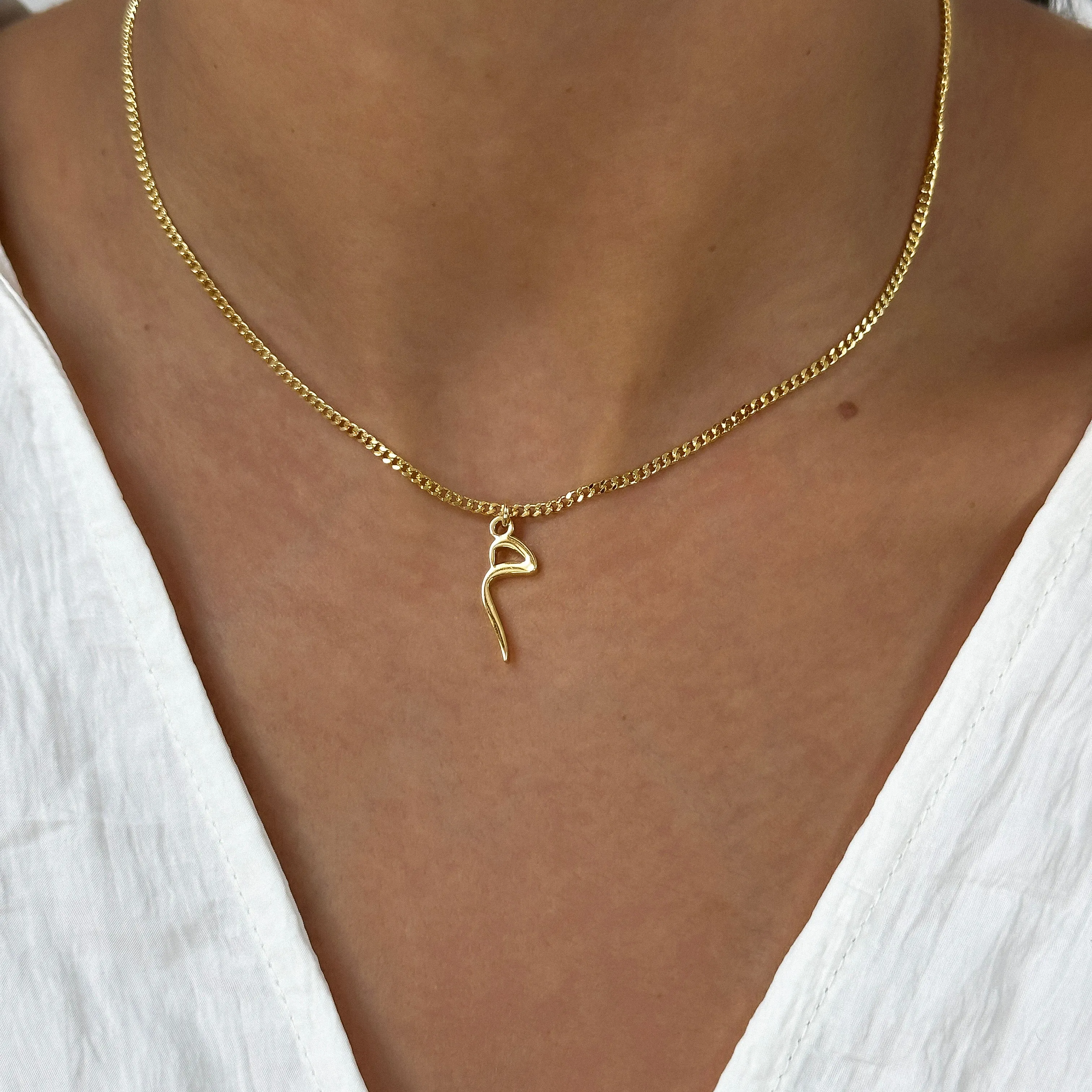 Arabic Initial Necklace sold by PRYA product image thumbnail 2
