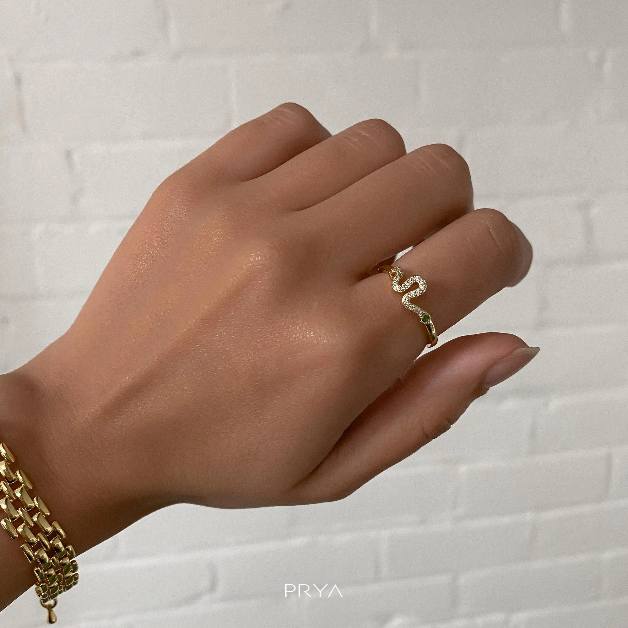 Taya Snake Ring sold by PRYA product image thumbnail 3