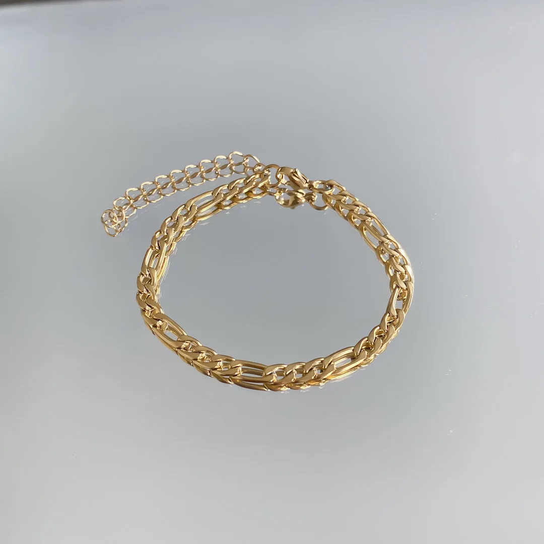 Figaro Chain Anklet Gold sold by PRYA product image thumbnail 2