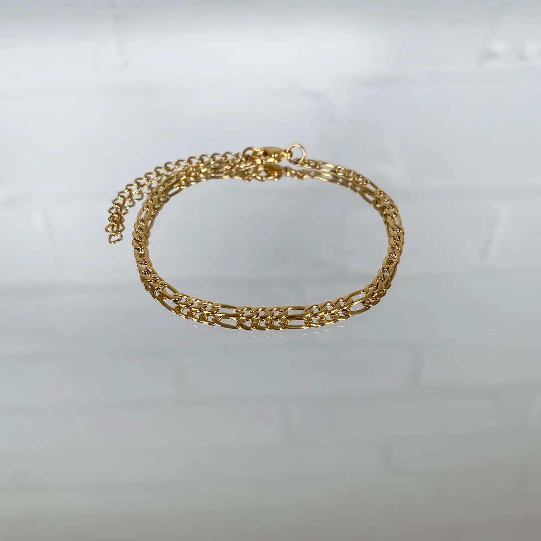 Figaro Chain Anklet Gold sold by PRYA product image thumbnail 4