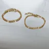 Figaro Chain Anklet Gold sold by PRYA