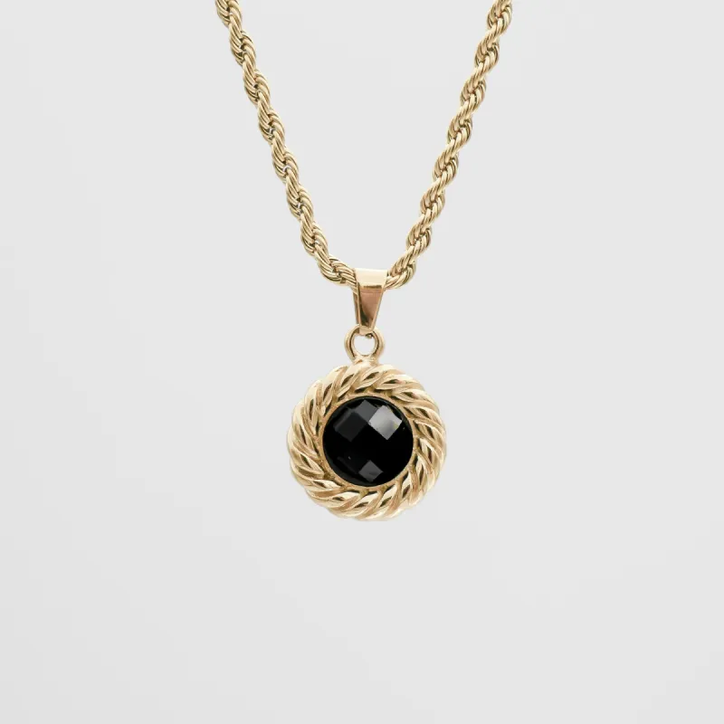Esme Onyx Round Necklace sold by PRYA