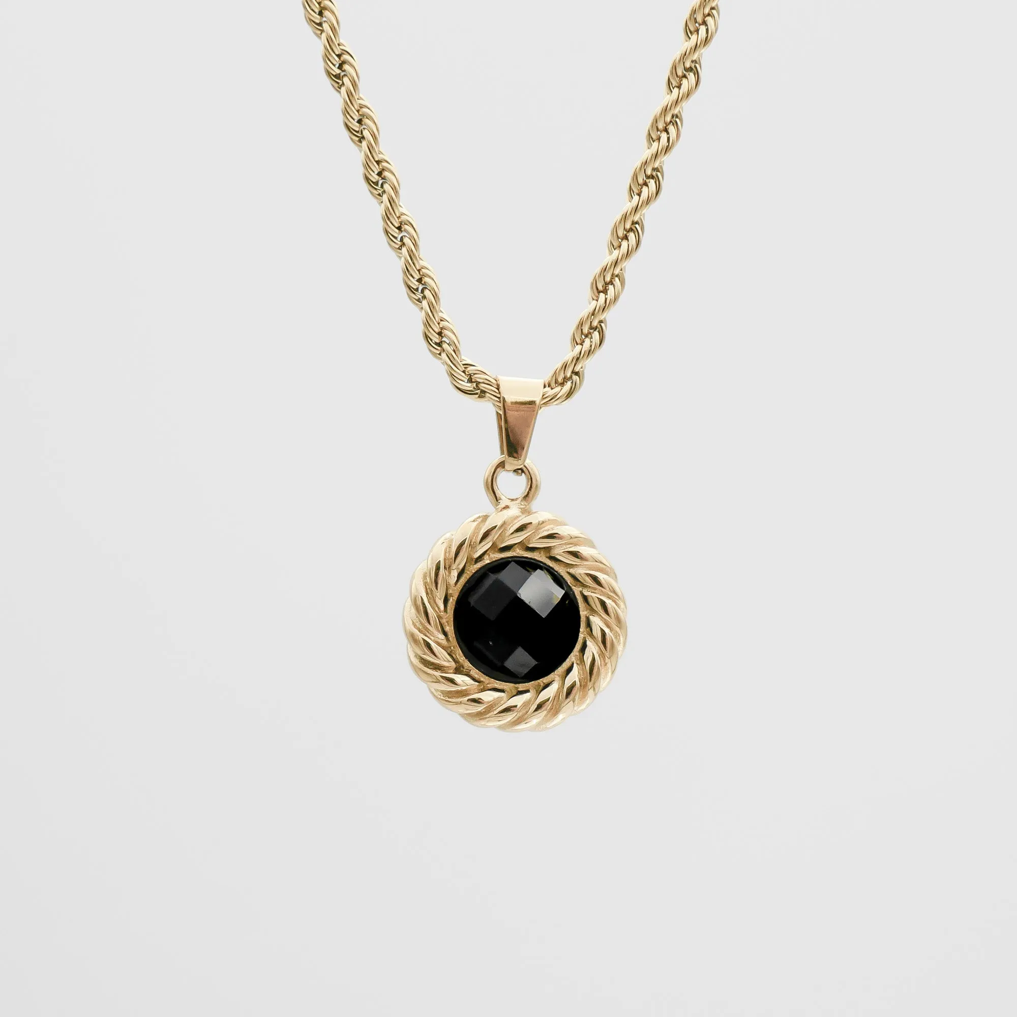 Esme Onyx Round Necklace sold by PRYA