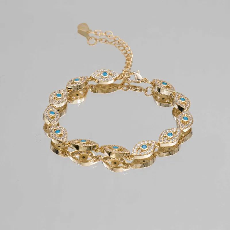 Malika Eye Bracelet | Gold sold by PRYA