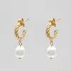 Grace pearl earrings sold by PRYA