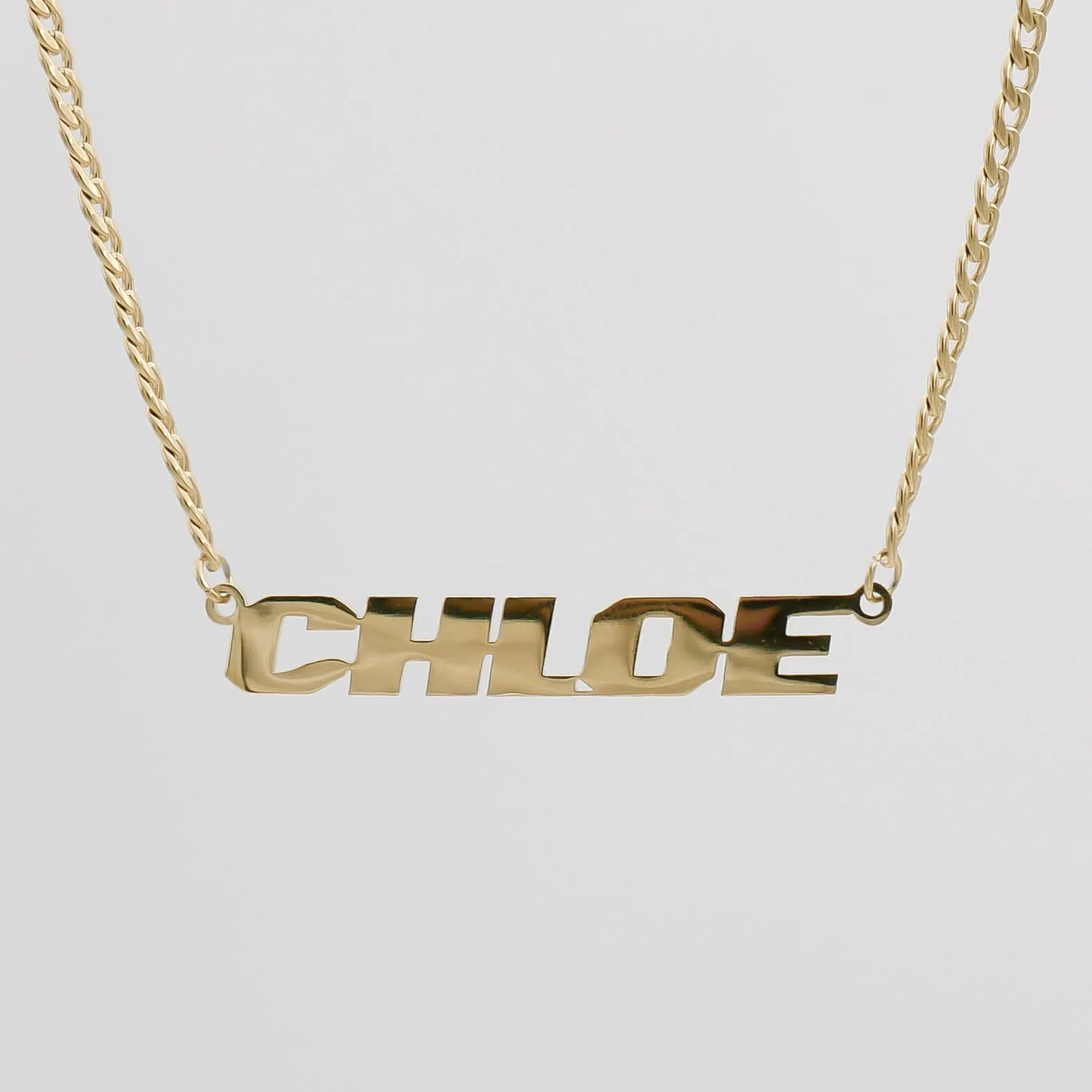 Action Custom Name Necklace | Cuban Chain sold by PRYA product image thumbnail 3