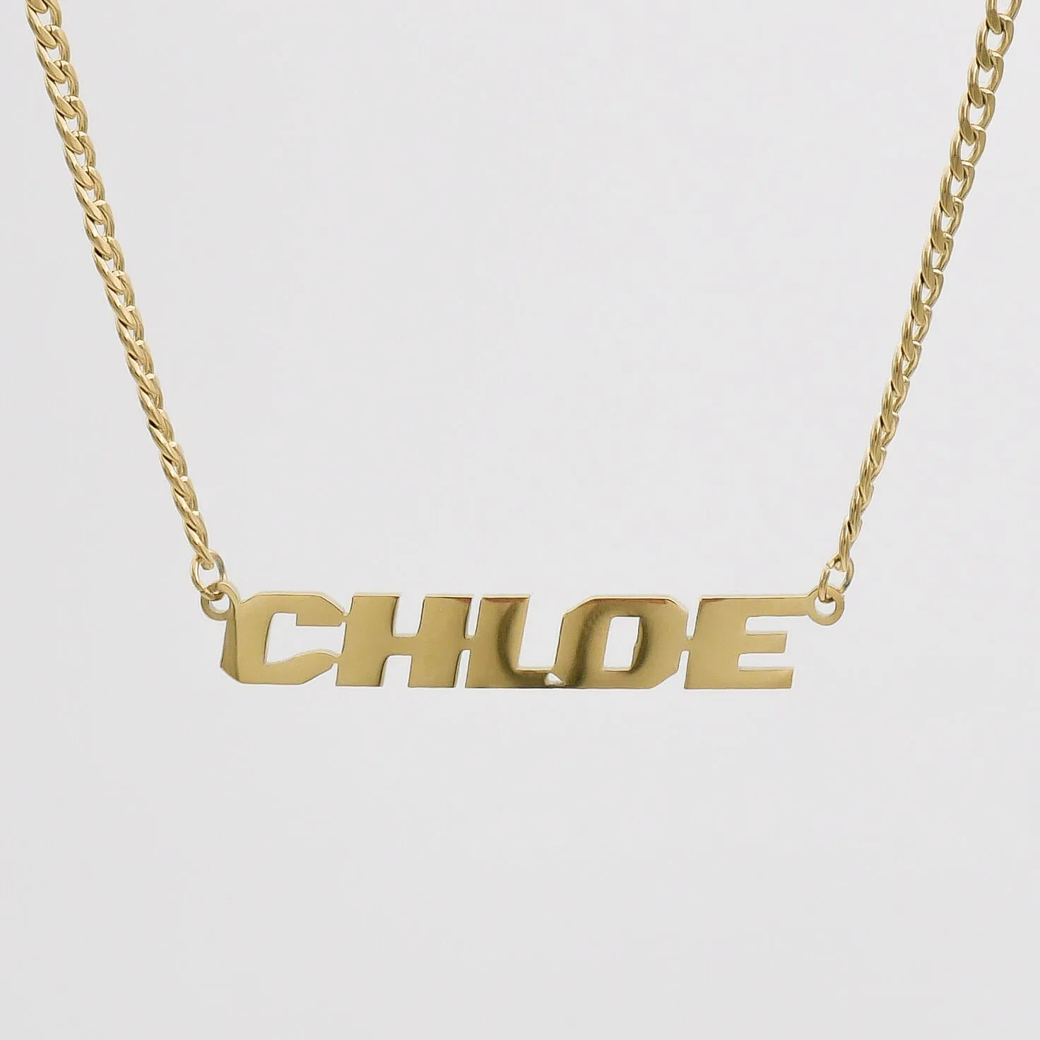 Action Custom Name Necklace | Cuban Chain sold by PRYA