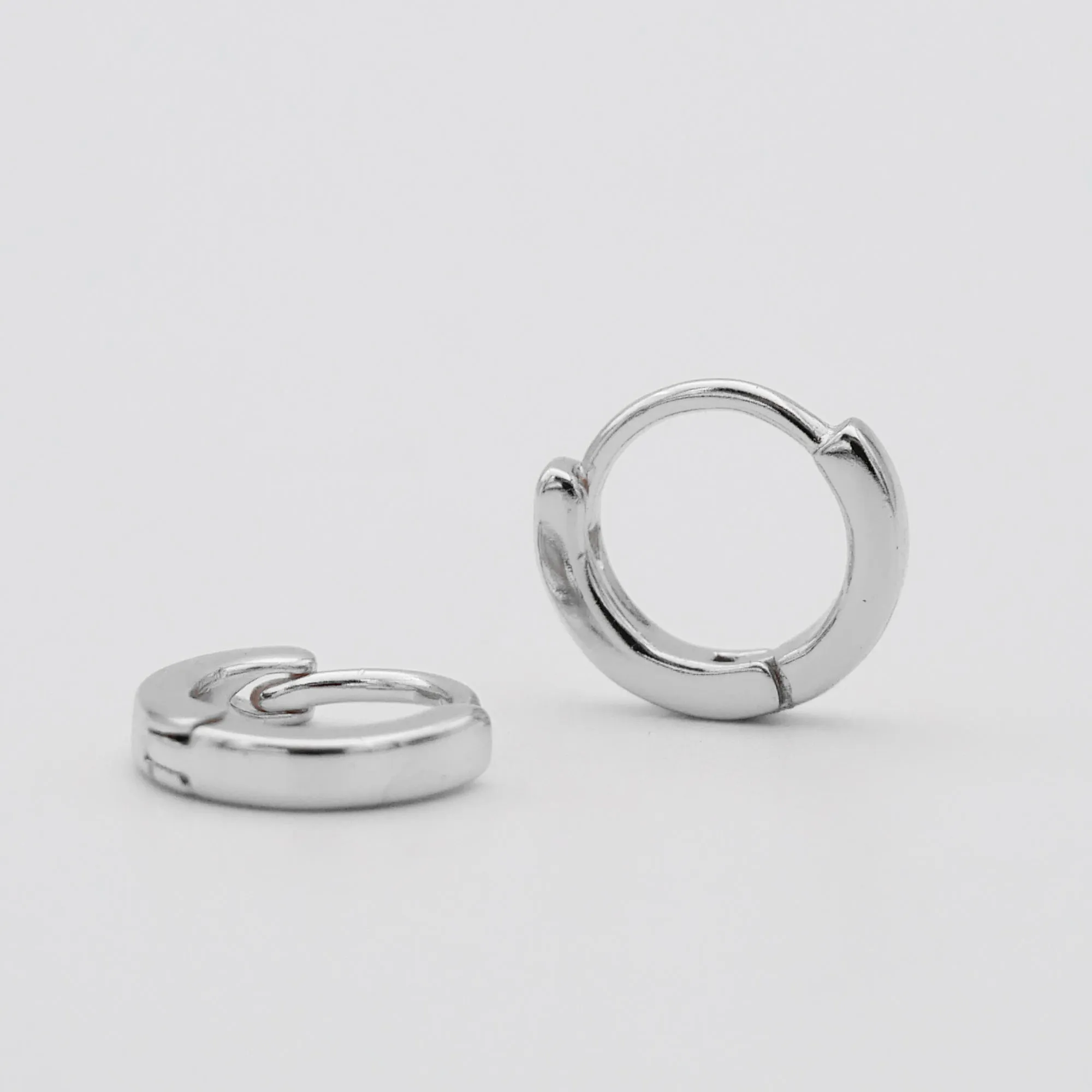 Elle Silver Filled Huggie Earrings sold by PRYA product image thumbnail 2