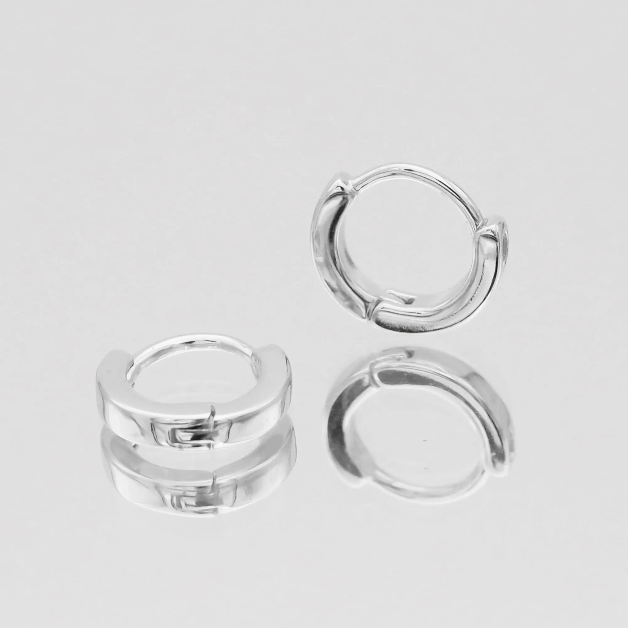 Elle Silver Filled Huggie Earrings sold by PRYA product image thumbnail 3