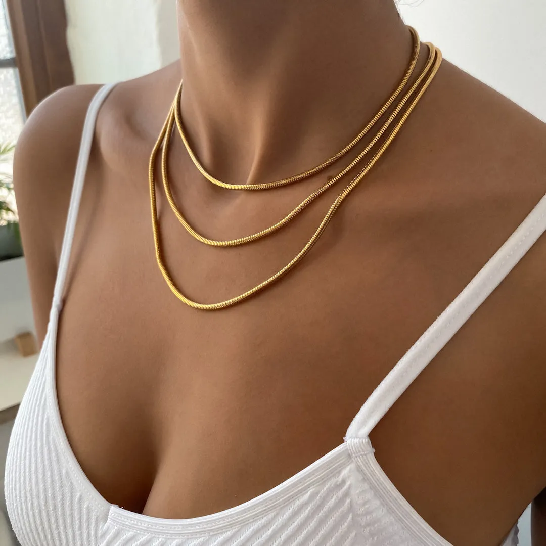 Snake Chain | Gold sold by PRYA product image thumbnail 4