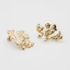 Zeina Pearl Coral Earrings sold by PRYA