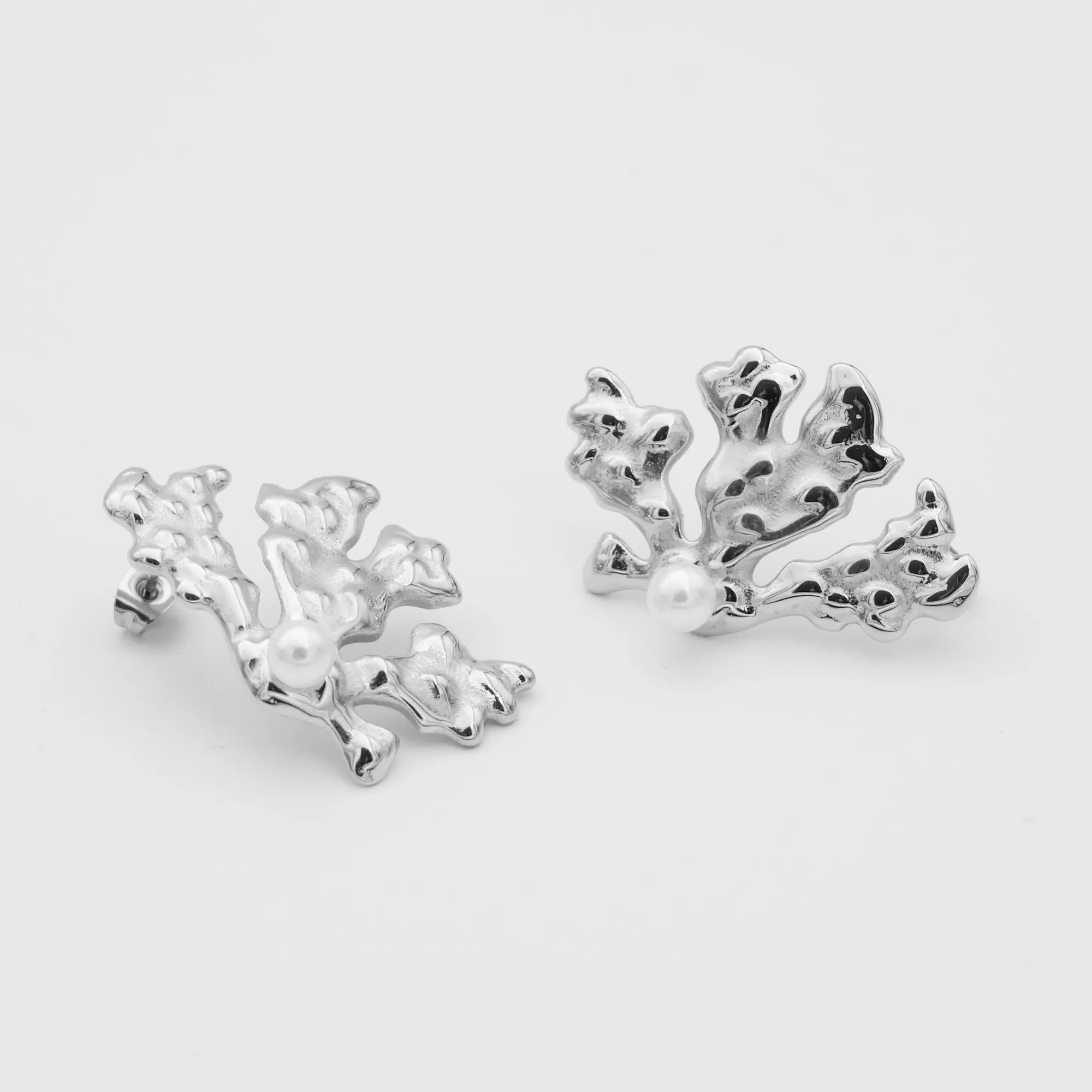 Zeina Pearl Coral Earrings sold by PRYA product image thumbnail 3