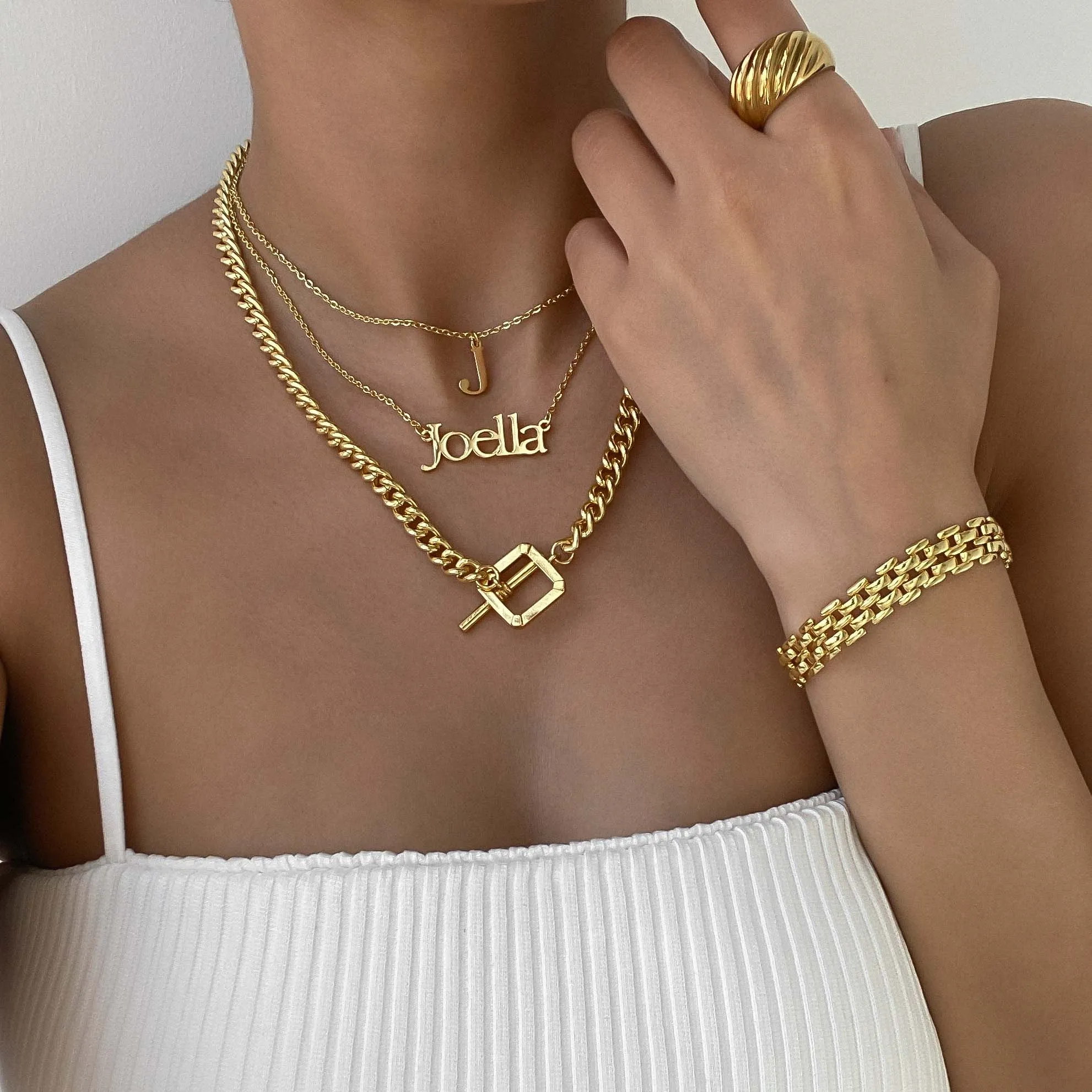 Monaco Custom Name Necklace sold by PRYA product image thumbnail 5