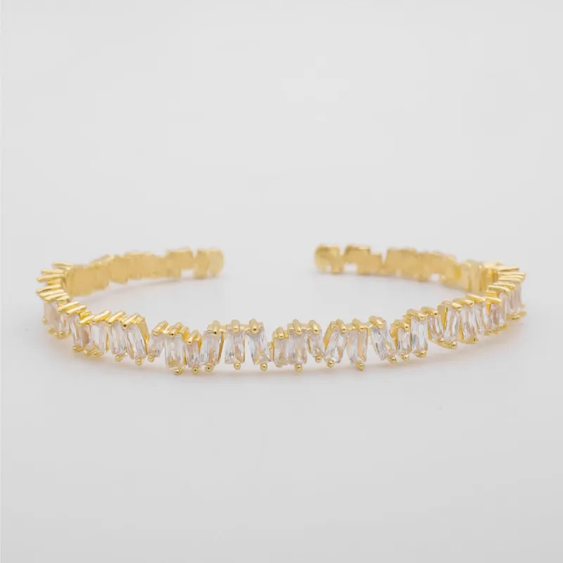 Jada Baguette CZ Bracelet Thin | Gold sold by PRYA