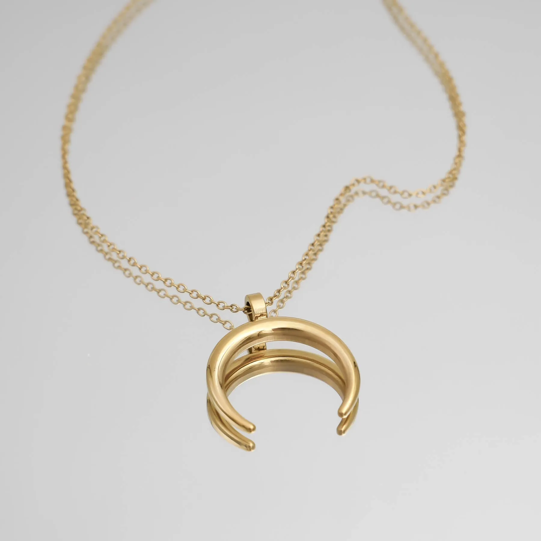 Crescent Moon Necklace sold by PRYA product image thumbnail 5
