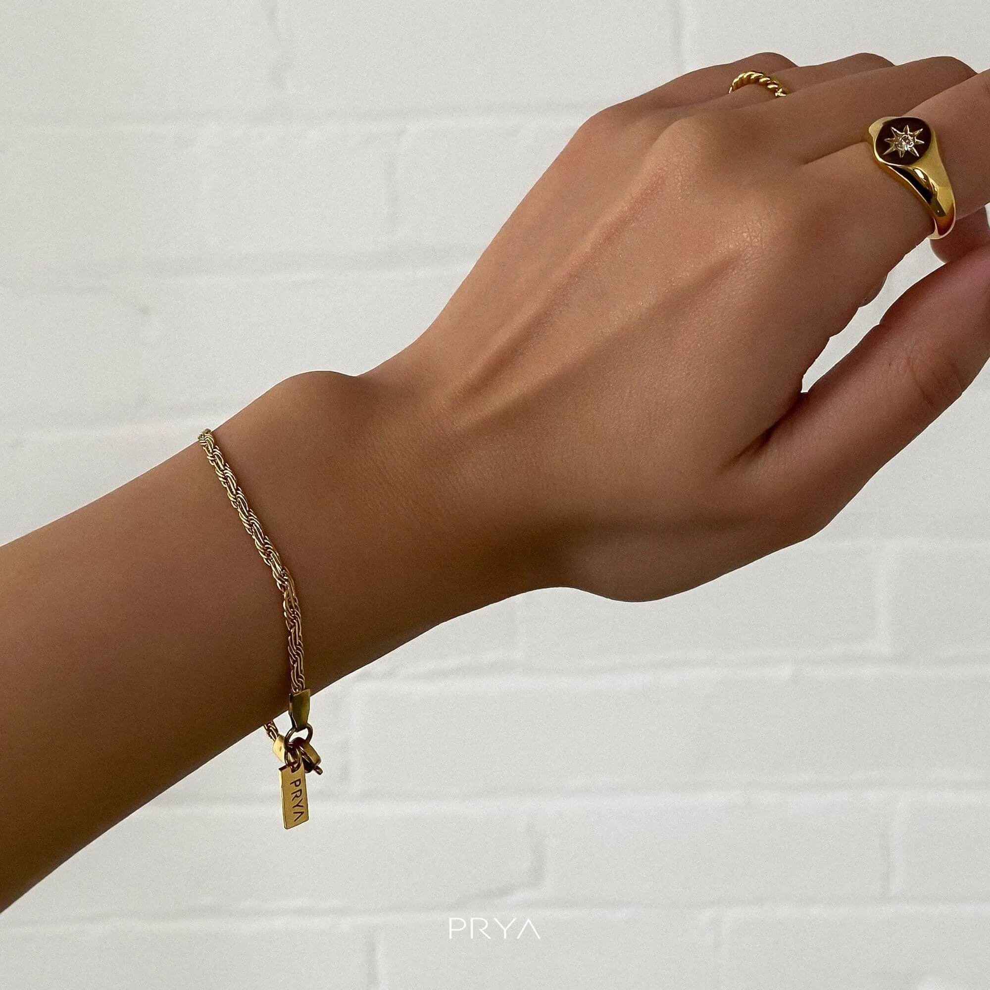 Flat Rope Chain Bracelet sold by PRYA product image thumbnail 4