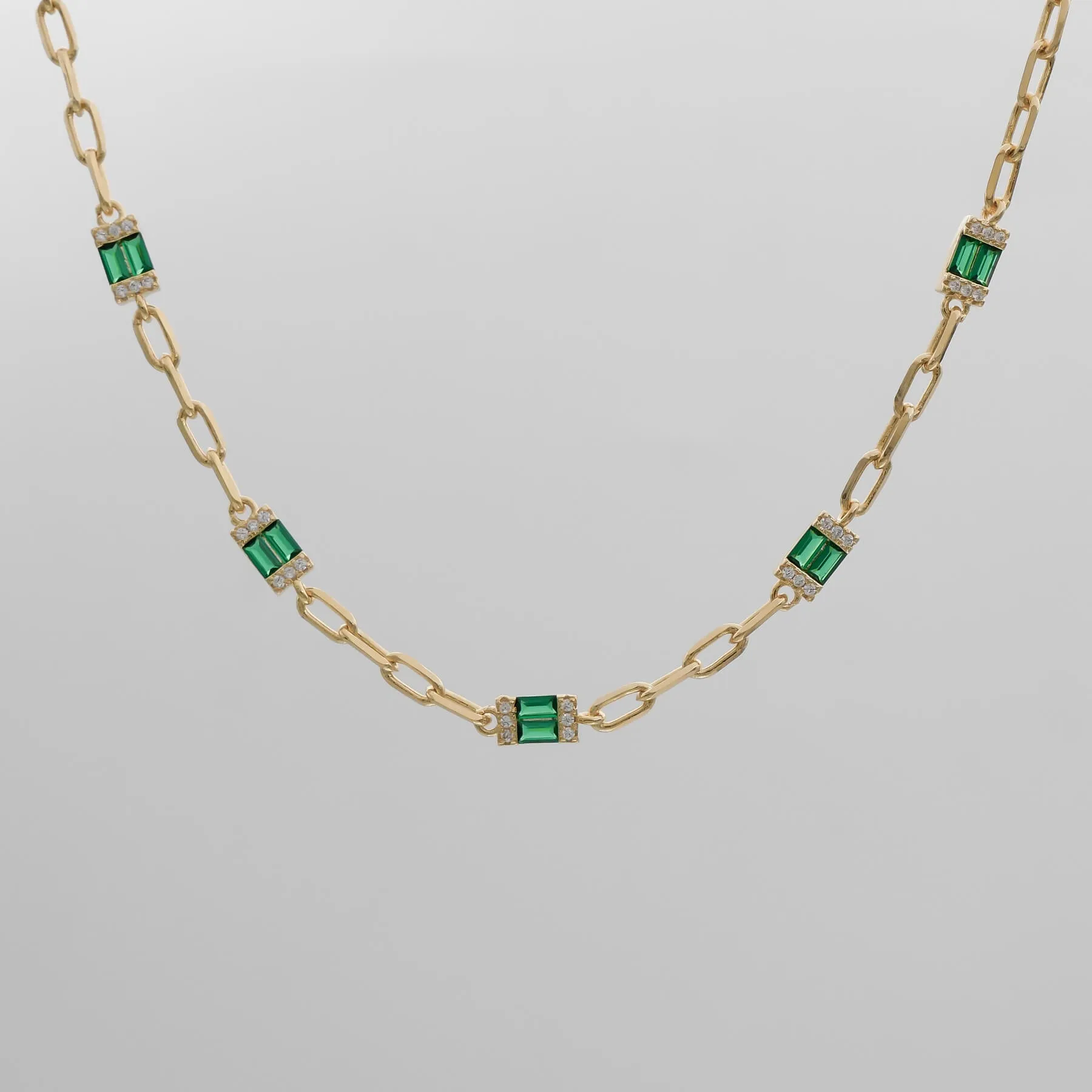 Jenna Emerald Stone Necklace sold by PRYA