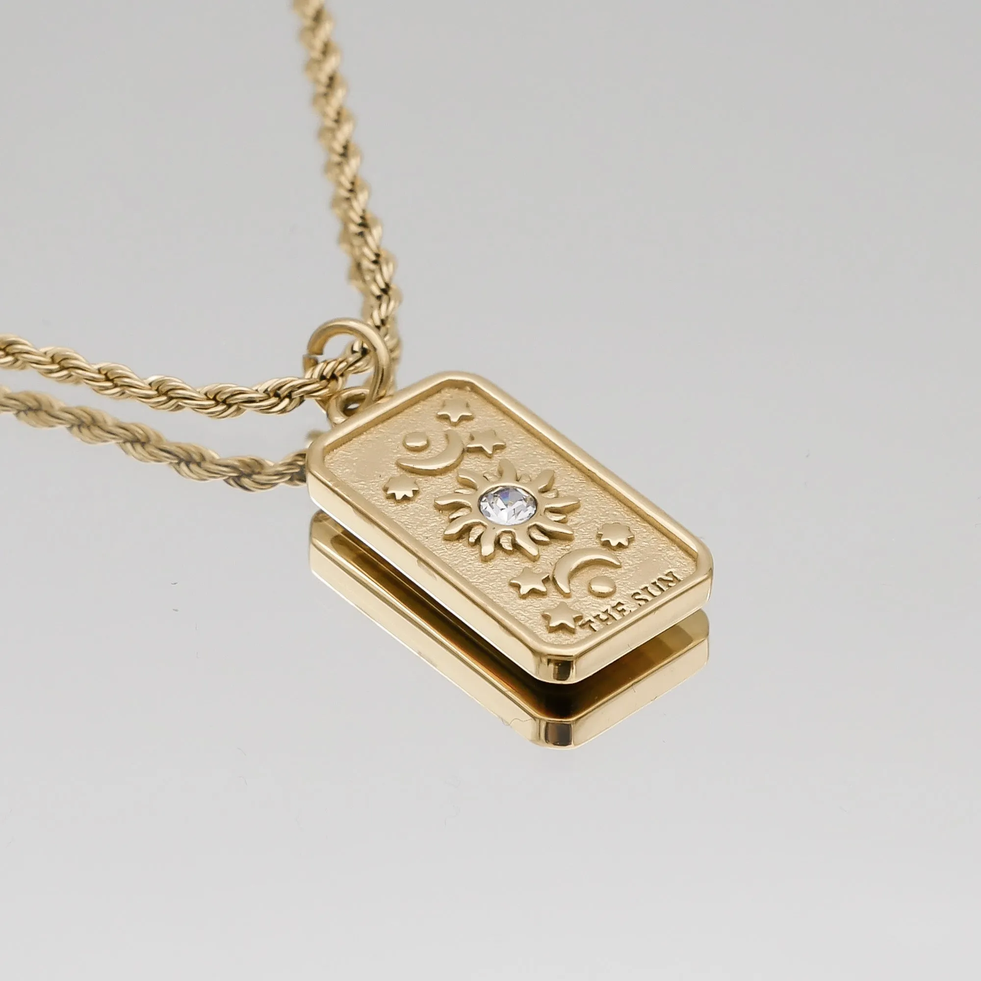 The Sun Tarot Card Necklace sold by PRYA product image thumbnail 2