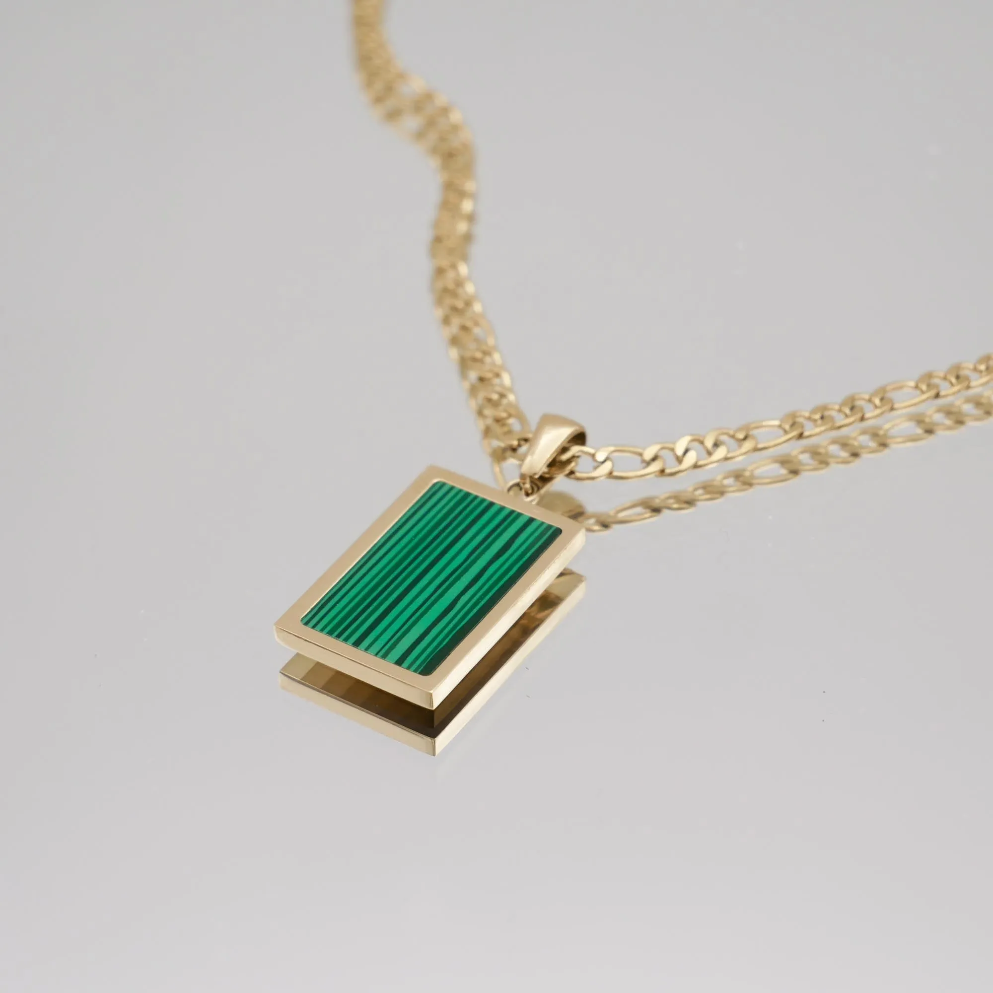 Saraya Emerald Tablet Necklace sold by PRYA product image thumbnail 2