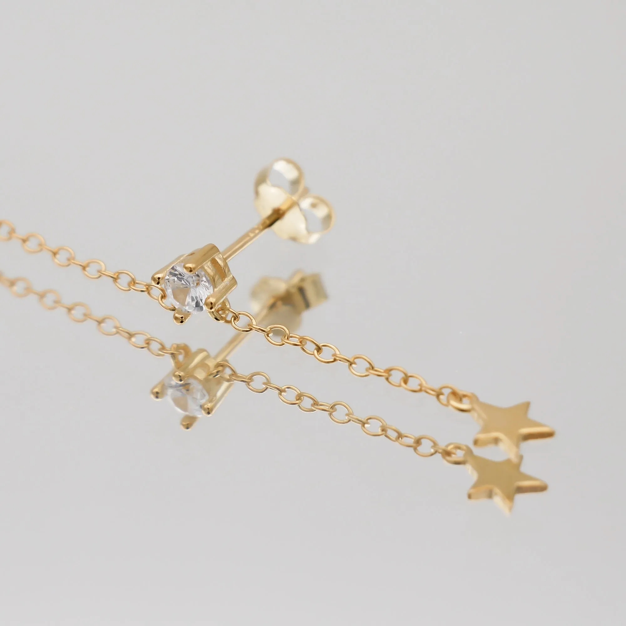 Moon & Star Drop Earring sold by PRYA product image thumbnail 3