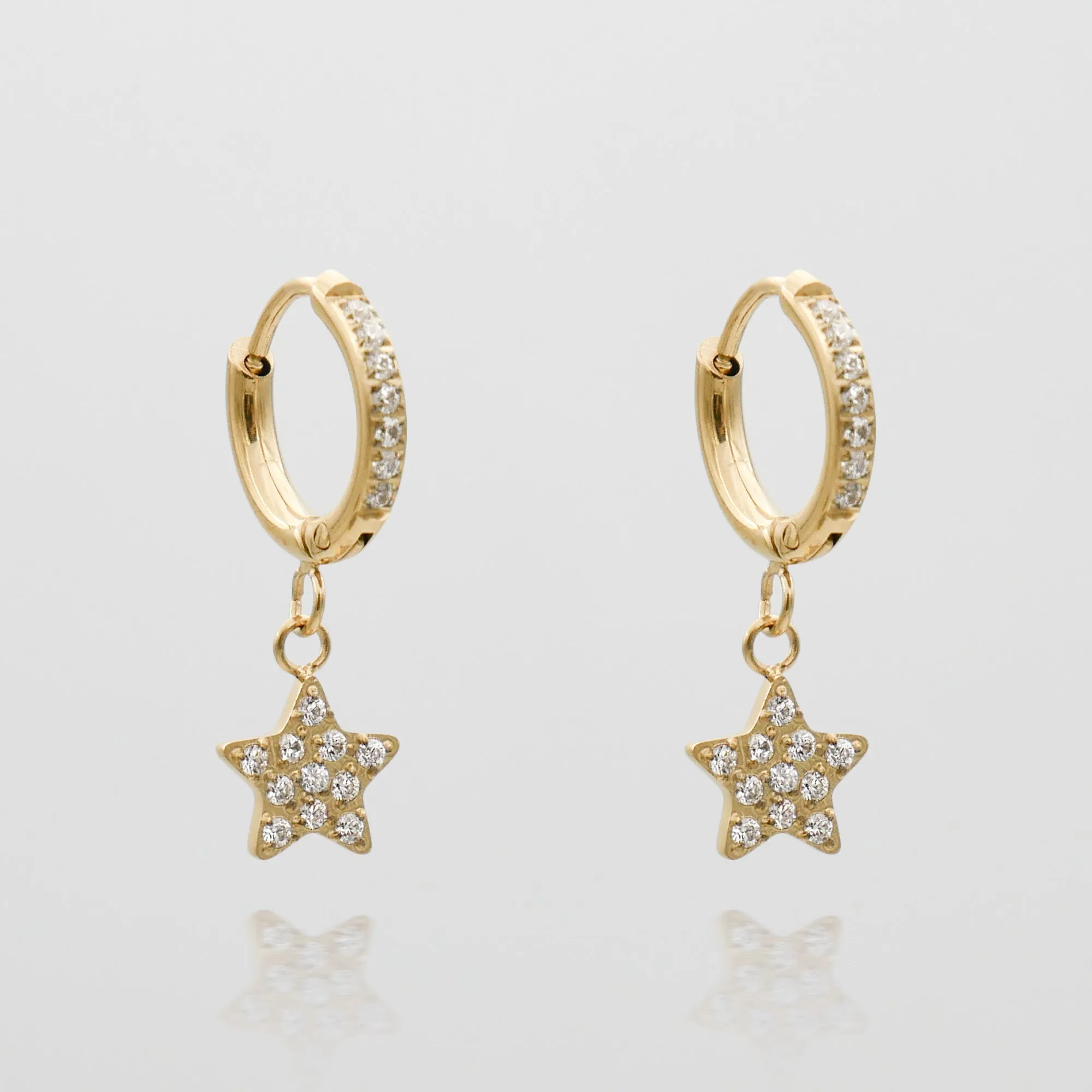 Seren Star Huggie Earrings sold by PRYA