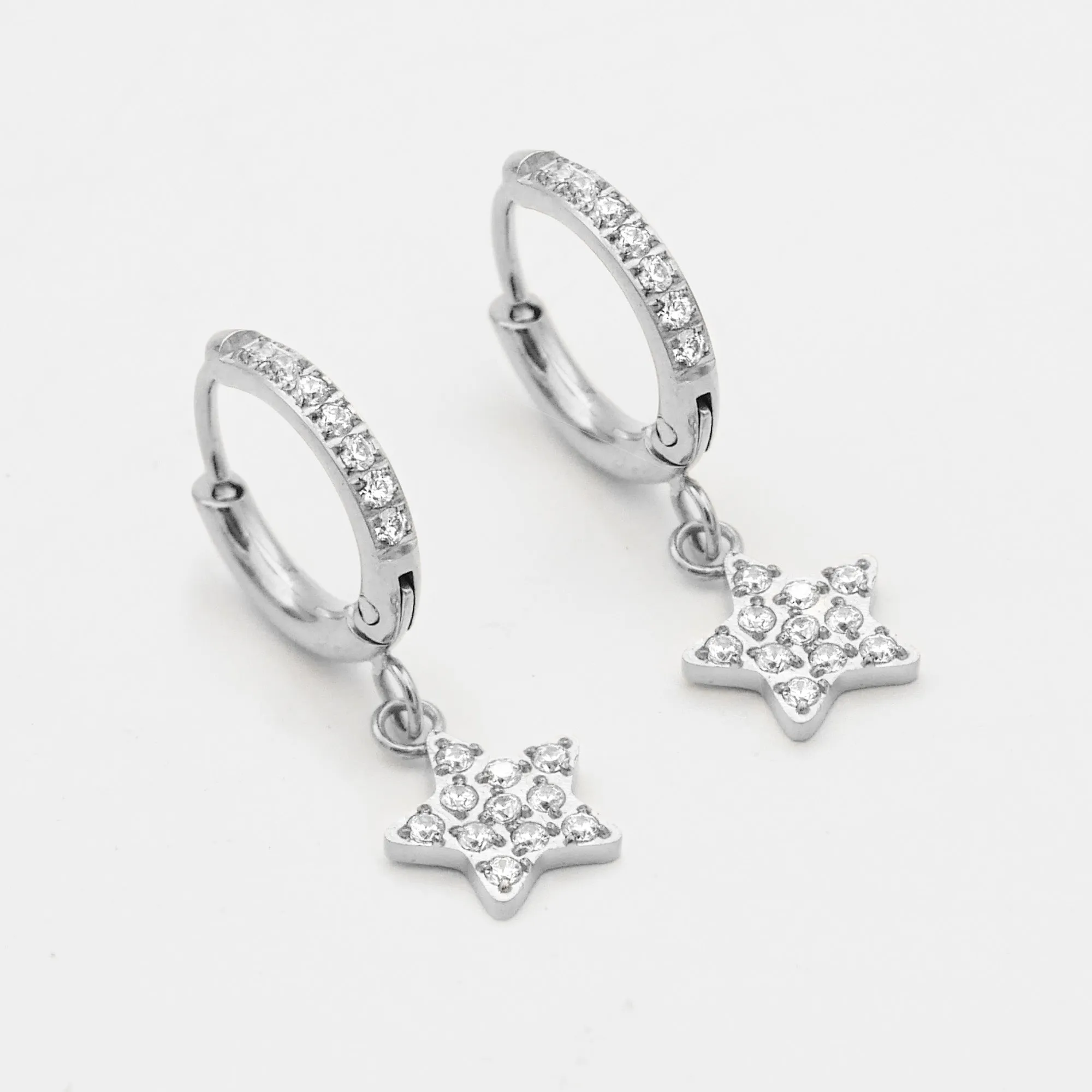 Seren Star Huggie Earrings sold by PRYA product image thumbnail 4