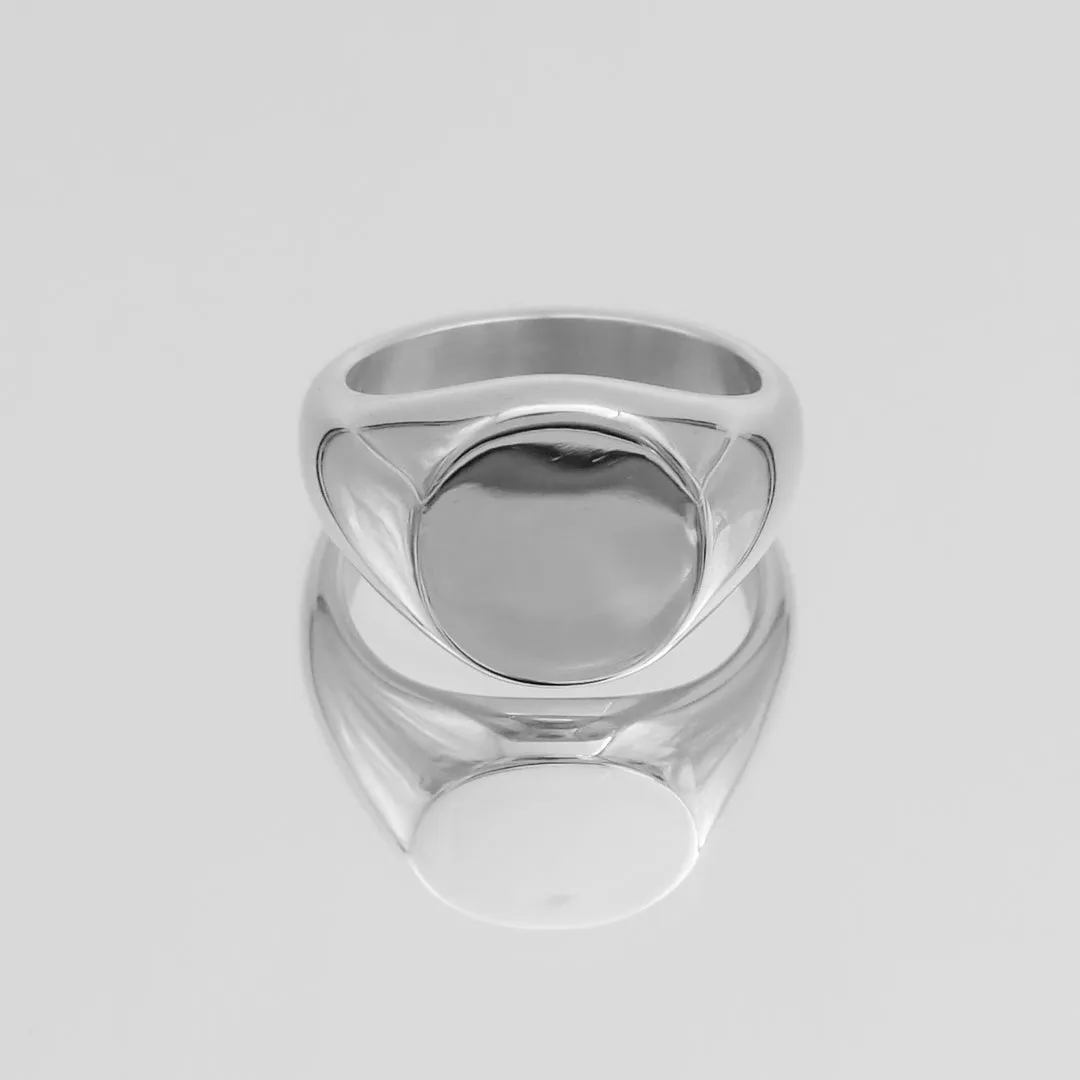 Classic Silver Signet Ring sold by PRYA product image thumbnail 5