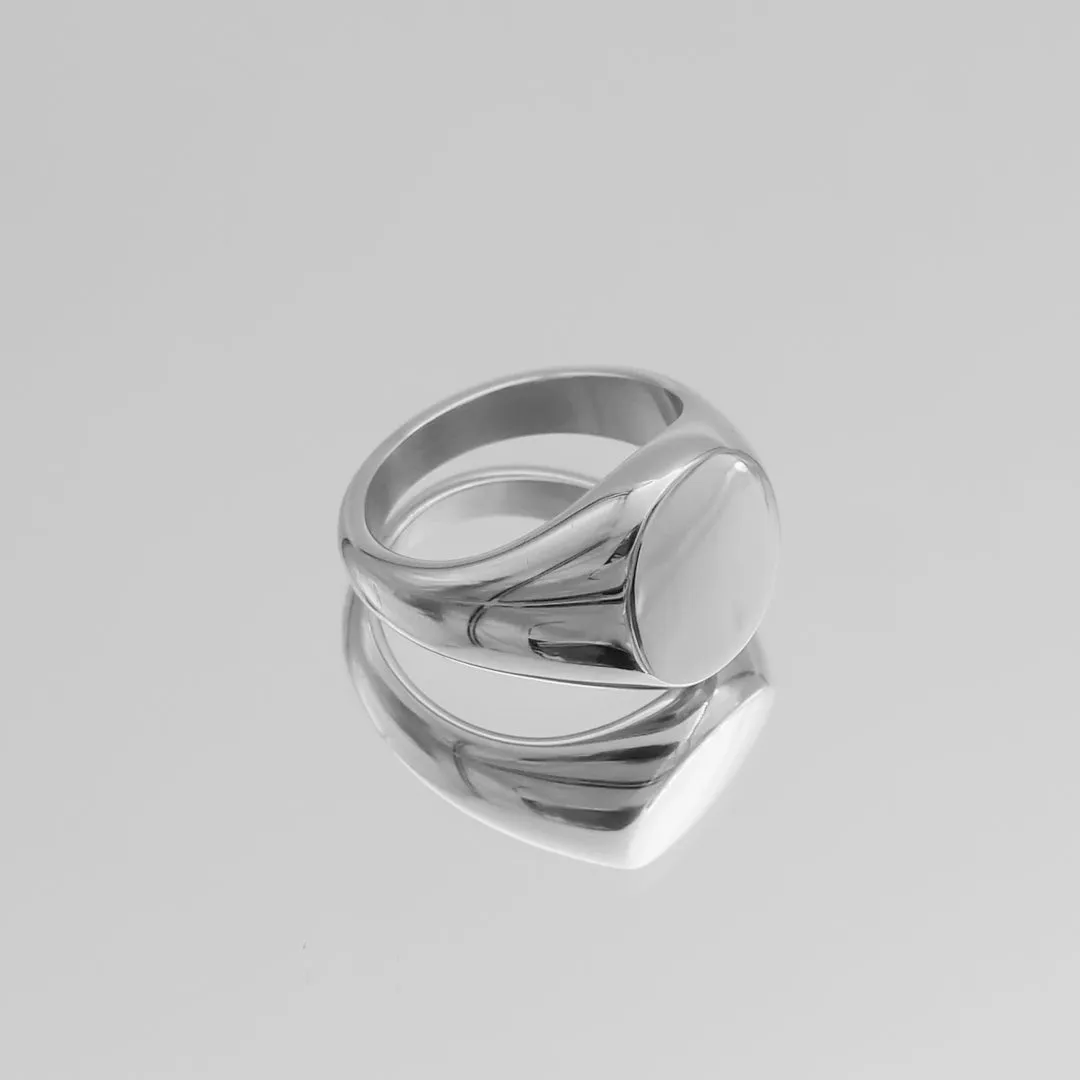 Classic Silver Signet Ring sold by PRYA product image thumbnail 2