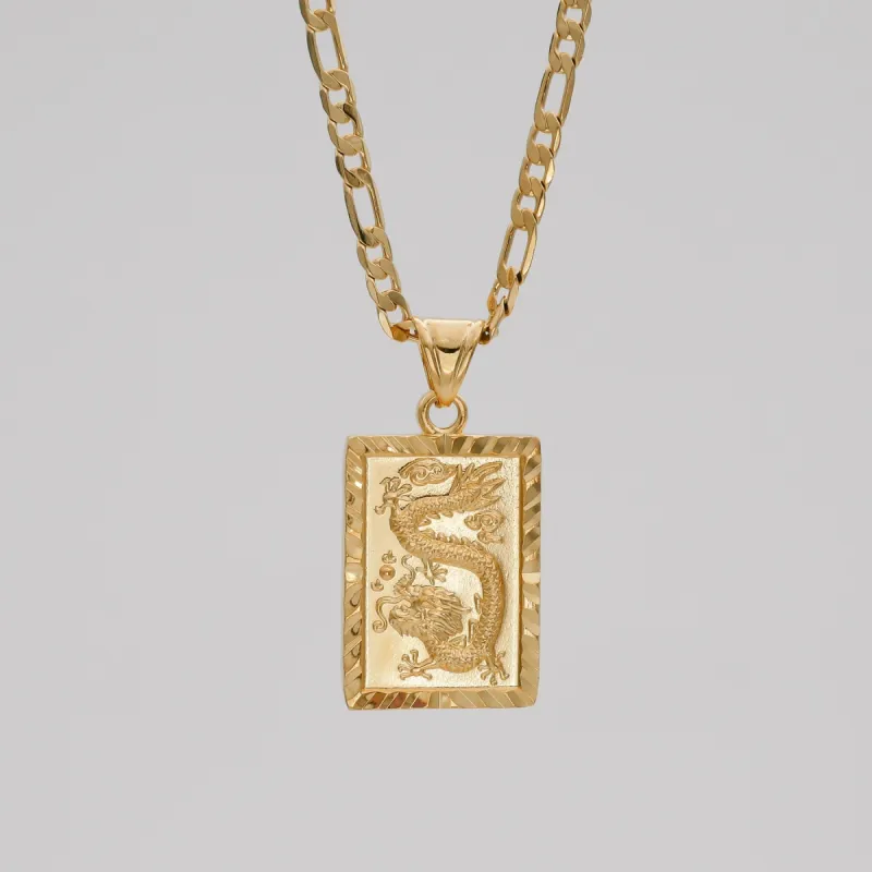 Dragon Tablet Necklace sold by PRYA