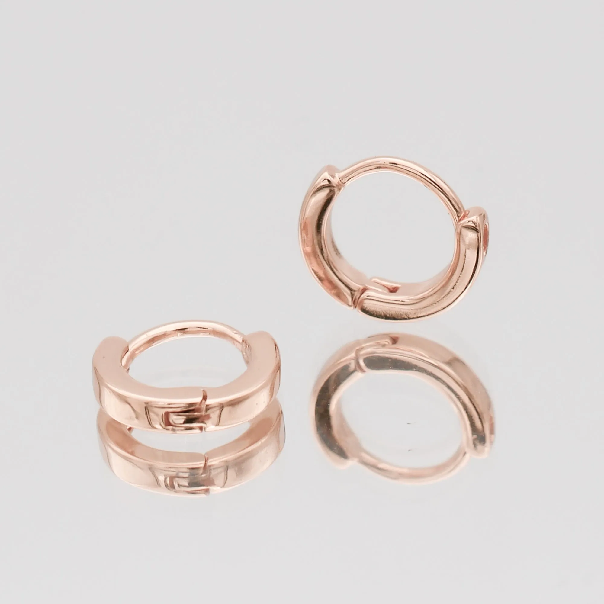 Elle Rose Gold Filled Huggie Earrings sold by PRYA product image thumbnail 3