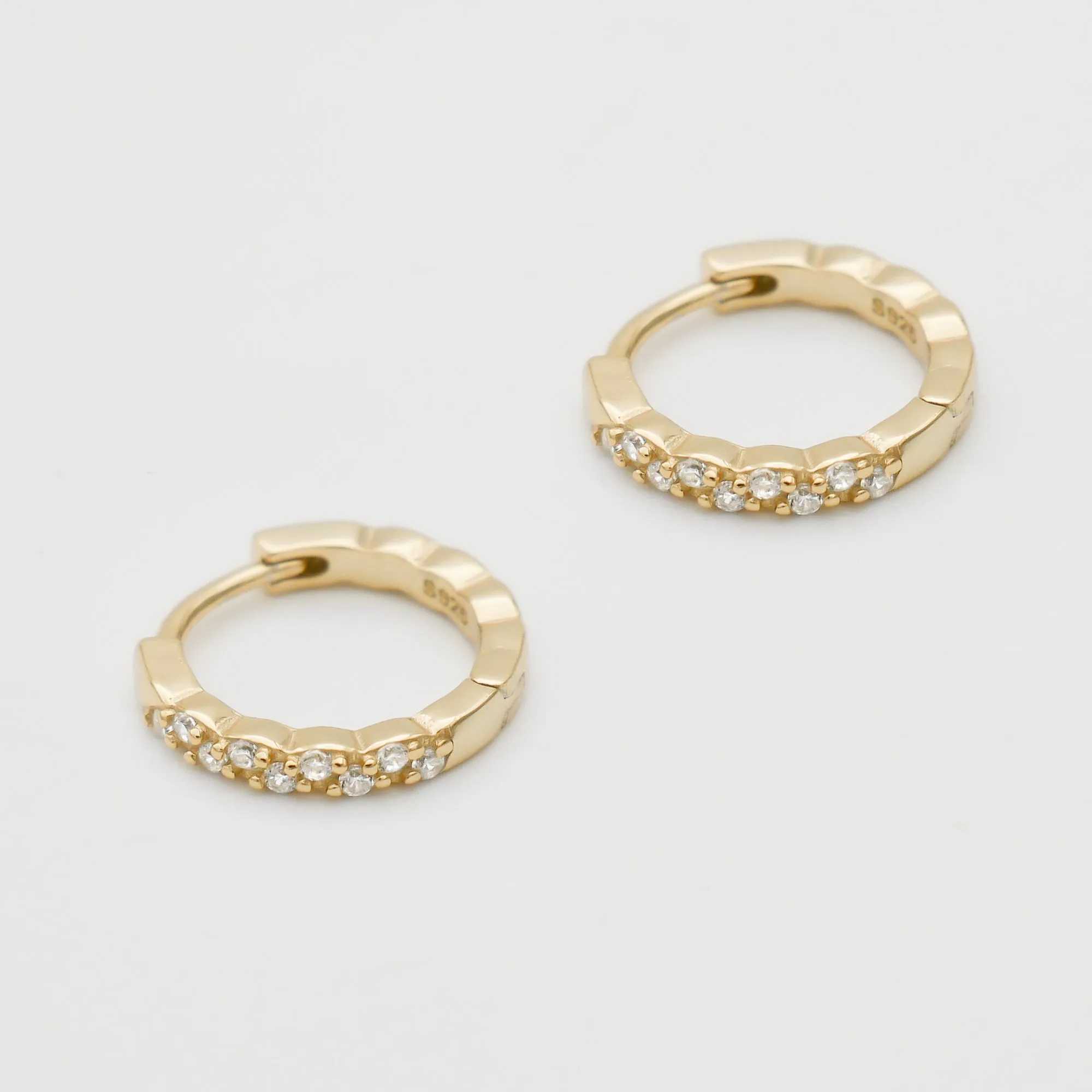 Kasia Huggie Earrings sold by PRYA product image thumbnail 4