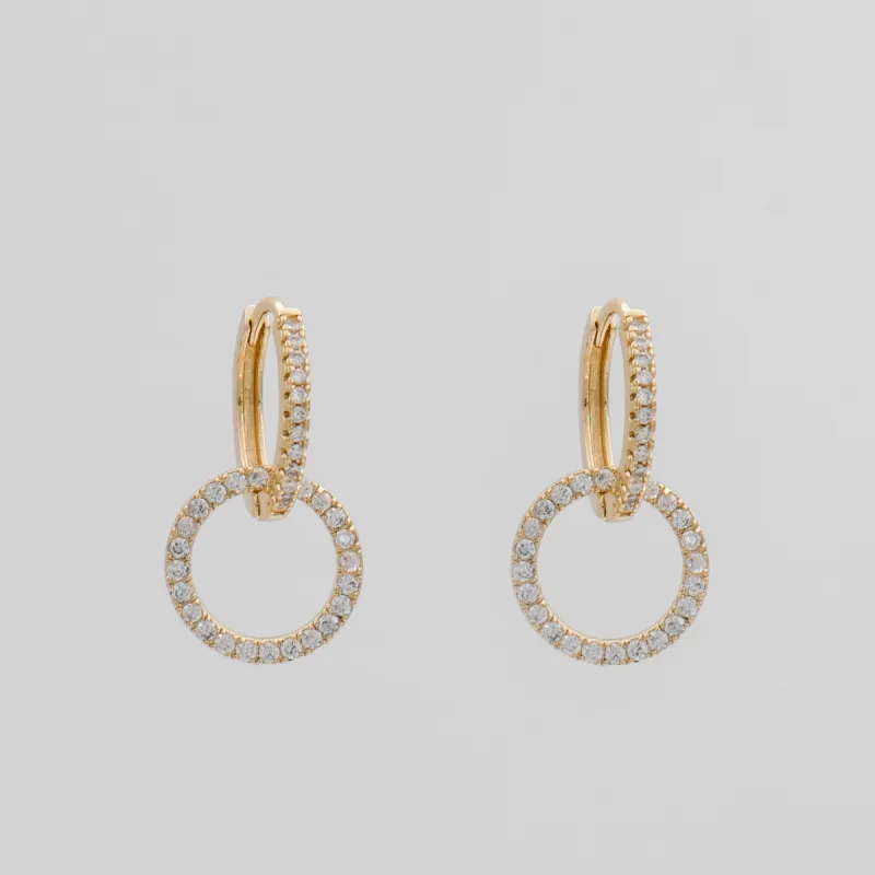 Isla Interlocking Huggie Earrings sold by PRYA